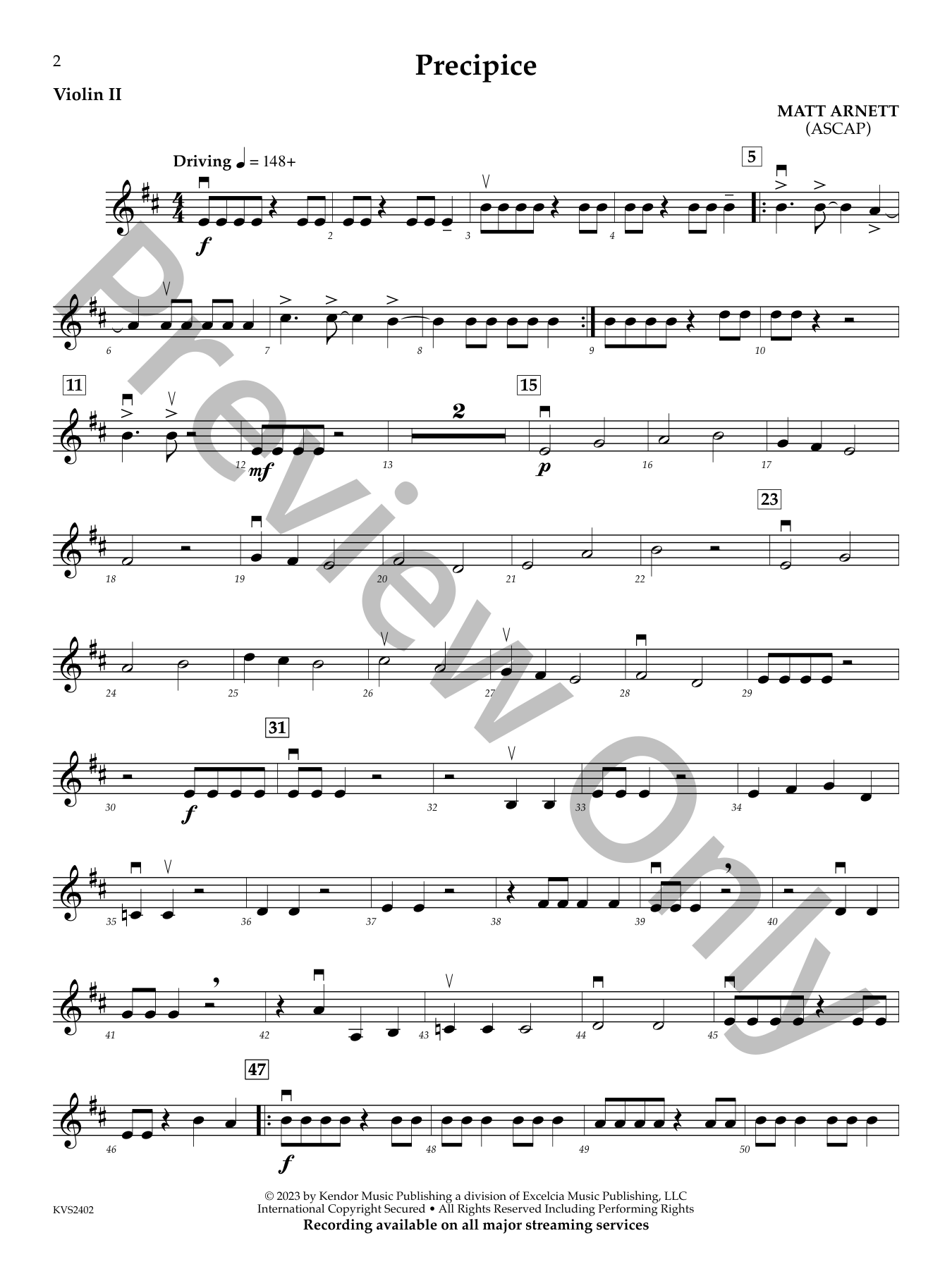 Precipice Orchestra Sheet Music | J.W. Pepper