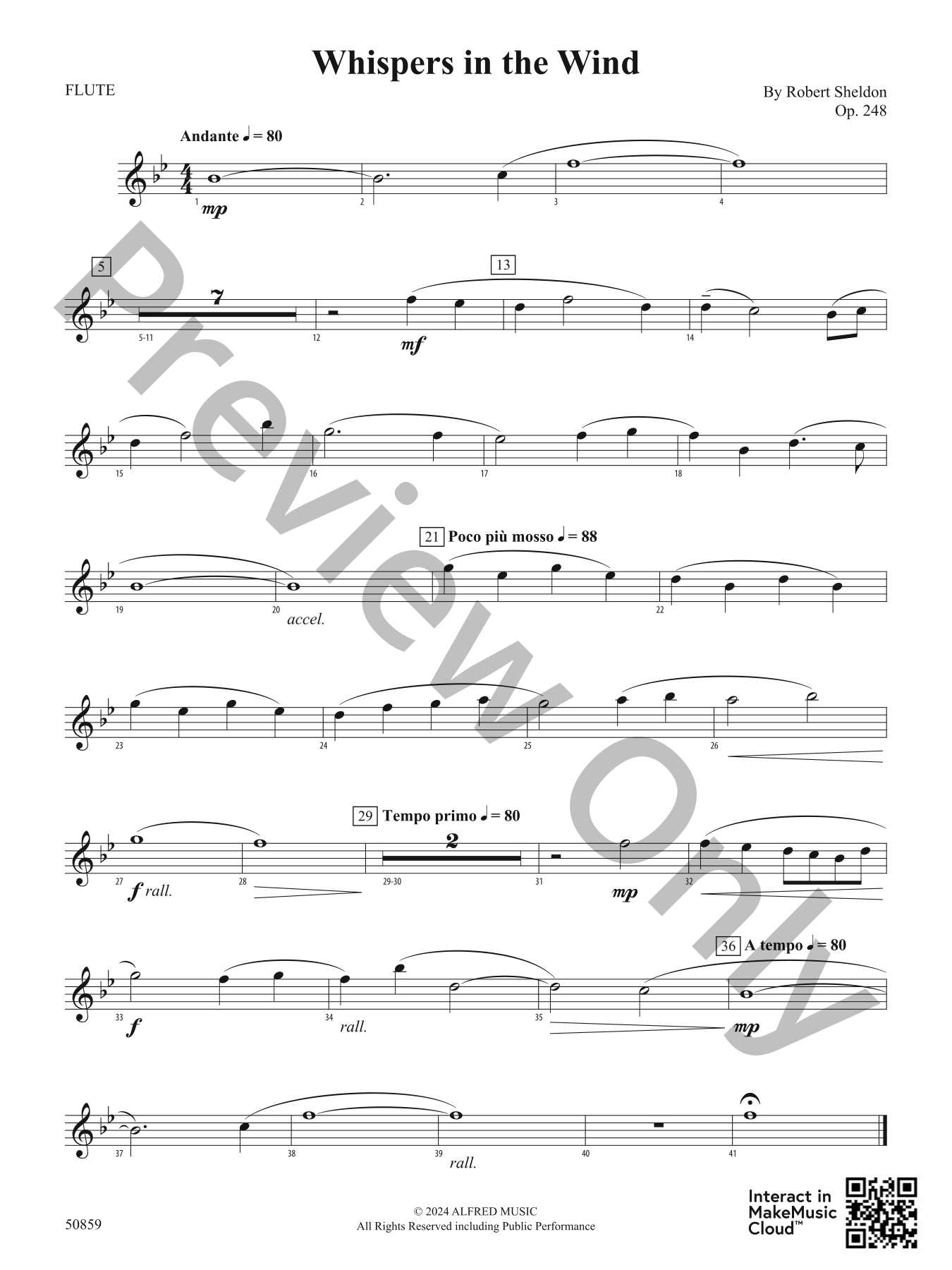 Whispers in the Wind Concert Band Sheet Music | J.W. Pepper