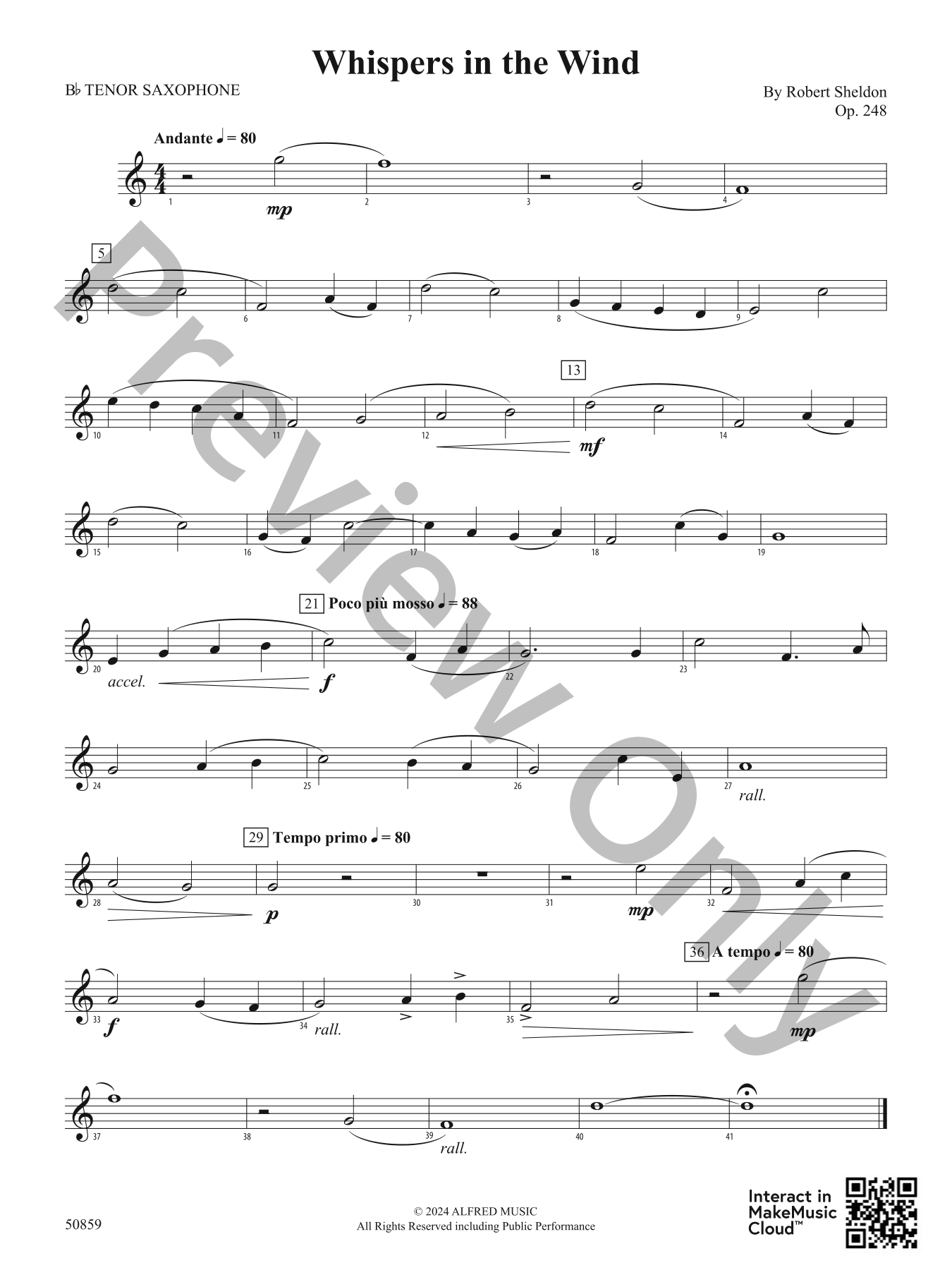 Whispers in the Wind Concert Band Sheet Music | J.W. Pepper