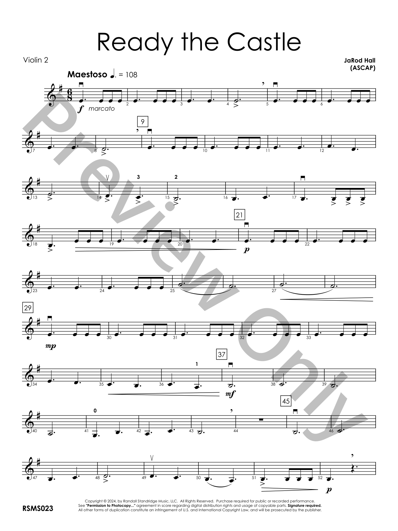 Ready the Castle Orchestra Sheet Music | J.W. Pepper