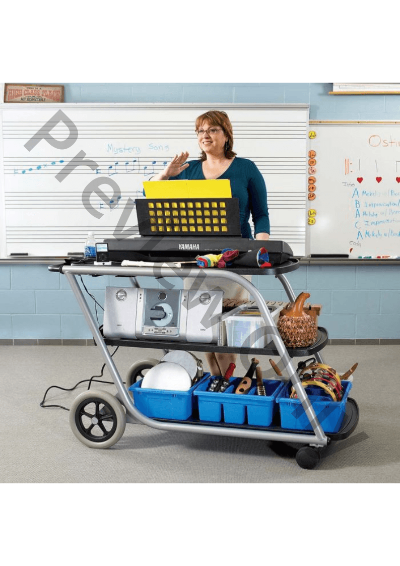 Teacher Taxi Cart with Storage Drawer and Power Strip | J.W. Pepper