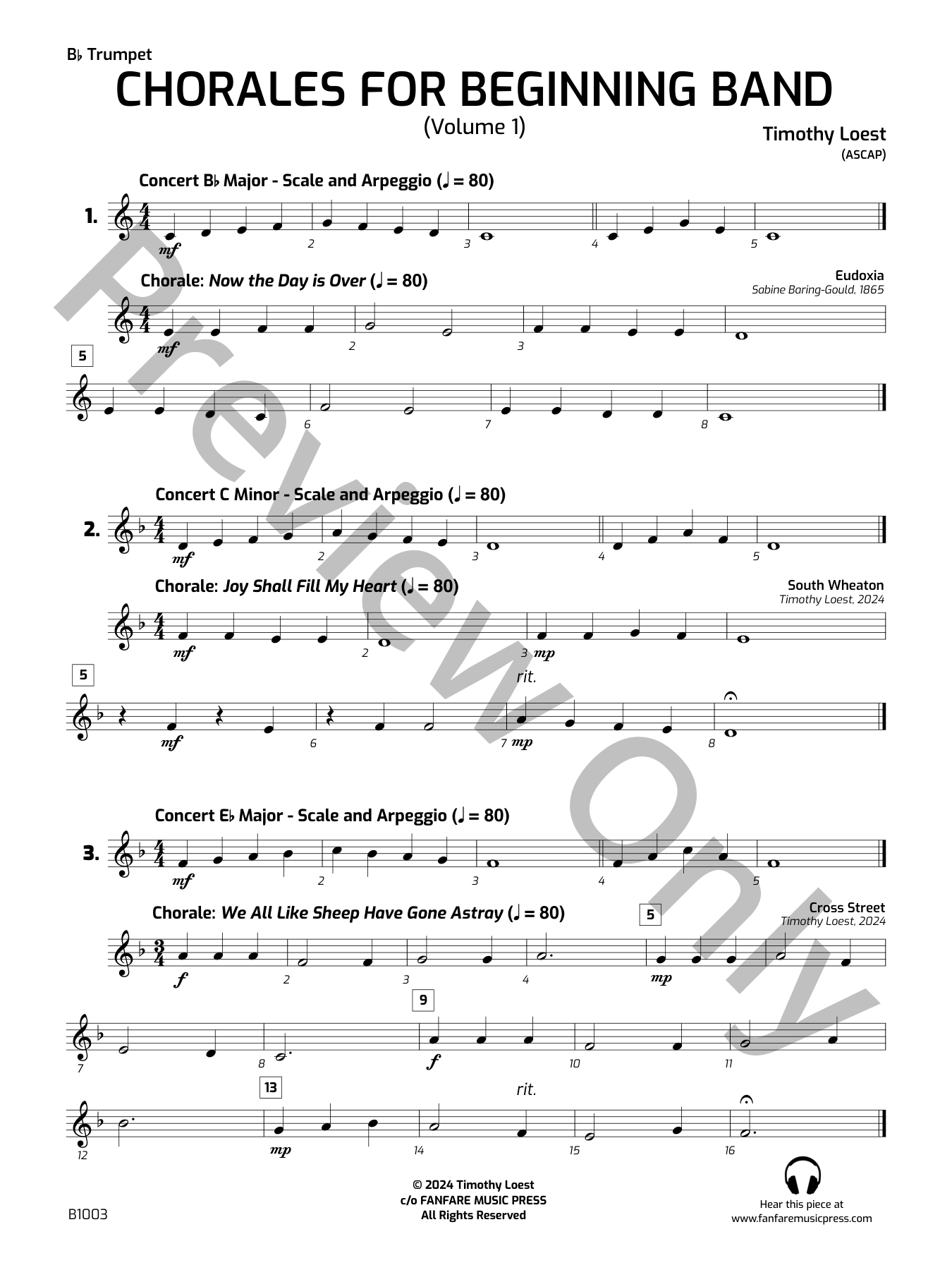 Chorales for Beginning Band Concert Band Sheet Music | J.W. Pepper