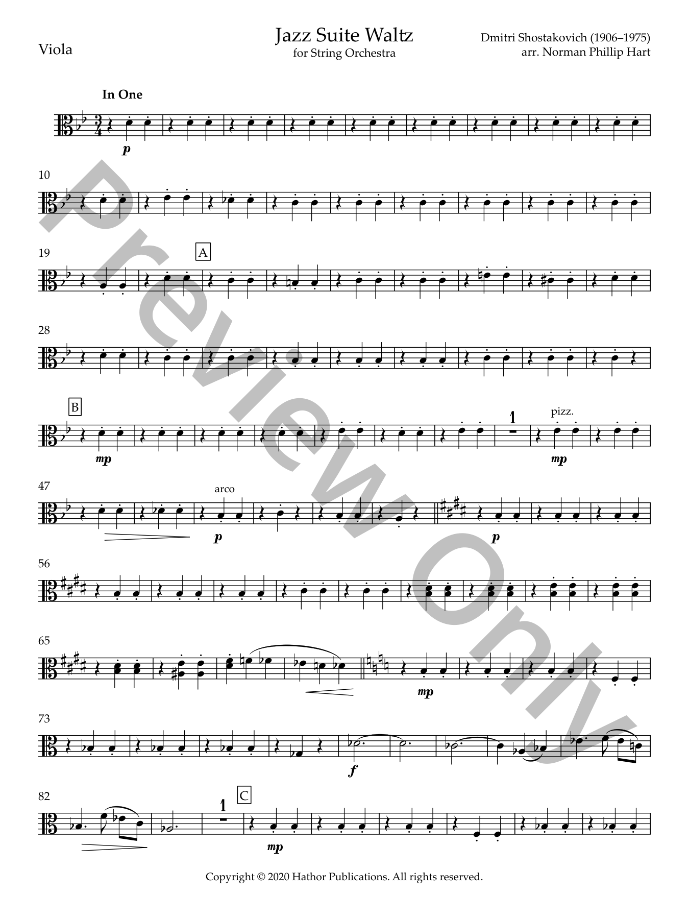 Jazz Suite Waltz Orchestra Sheet Music | J.W. Pepper