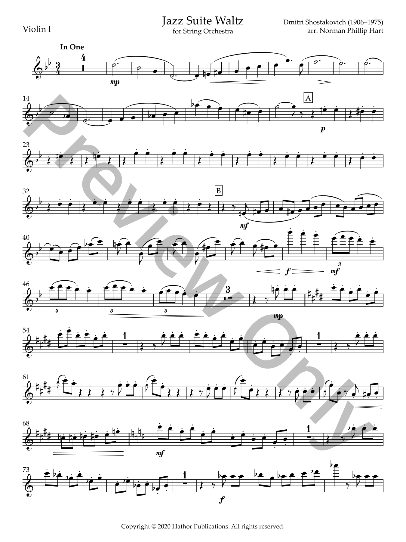 Jazz Suite Waltz Orchestra Sheet Music | J.W. Pepper