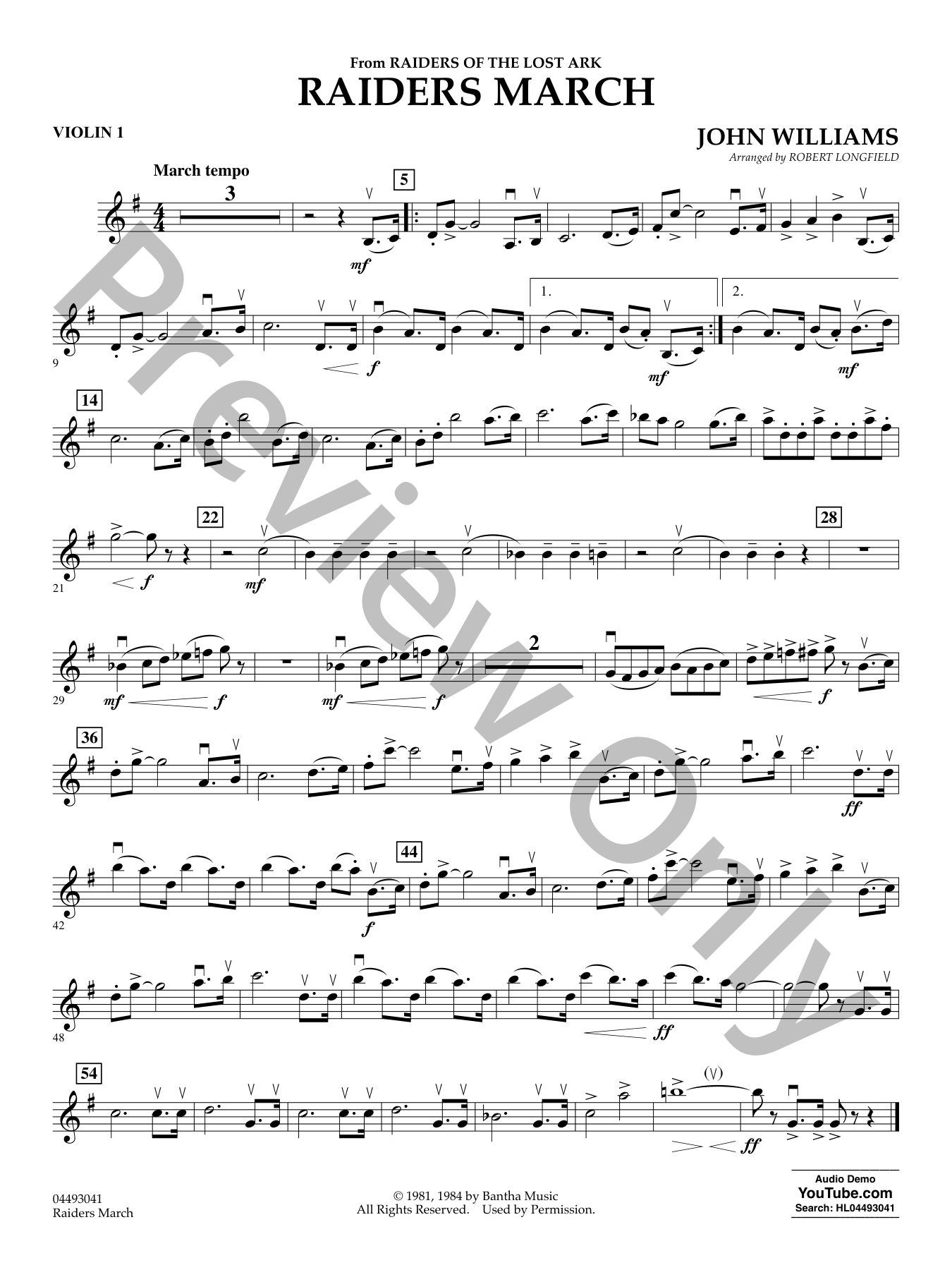 Raiders March Orchestra Sheet Music | J.W. Pepper
