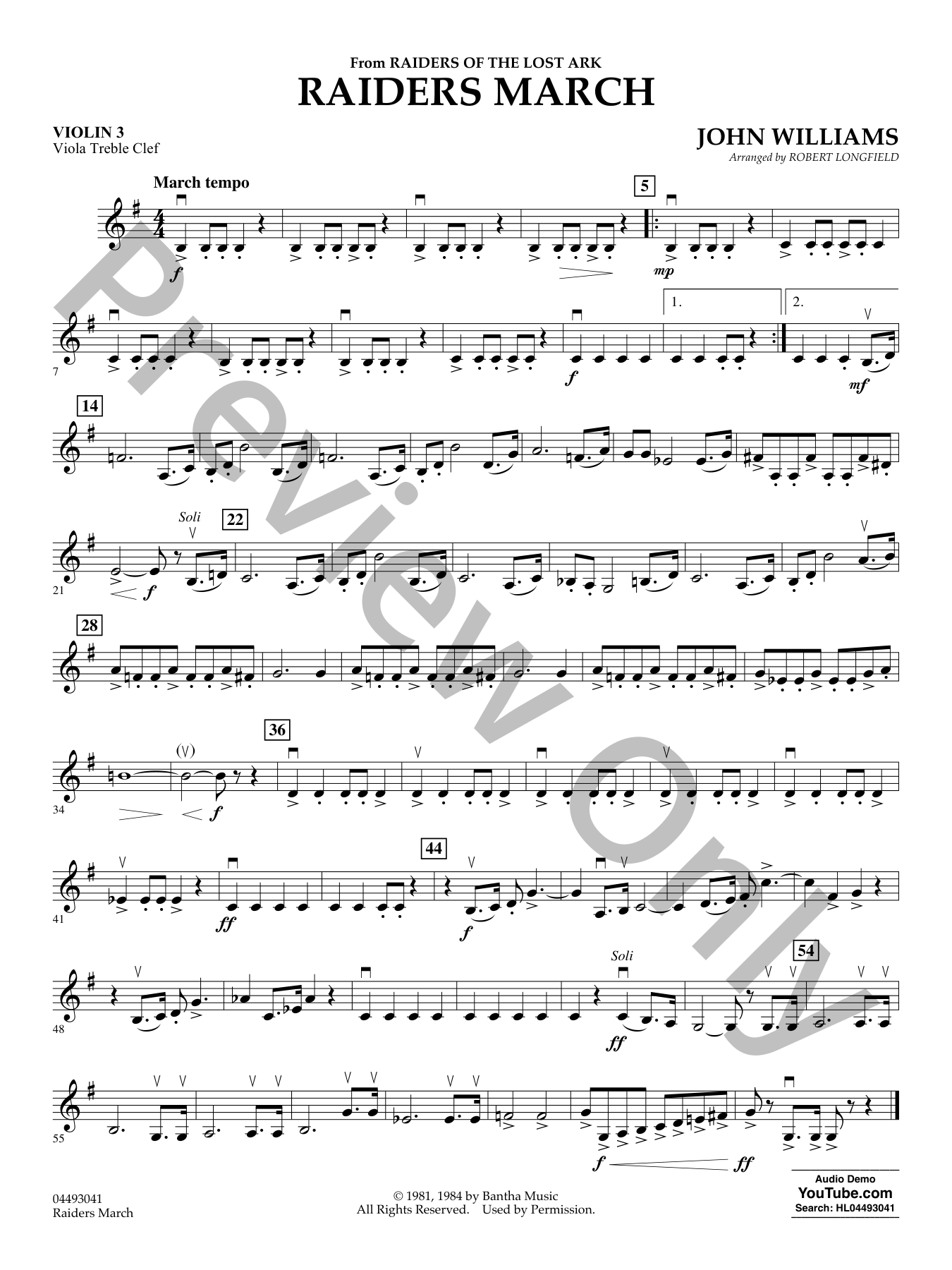 Raiders March Orchestra Sheet Music | J.W. Pepper