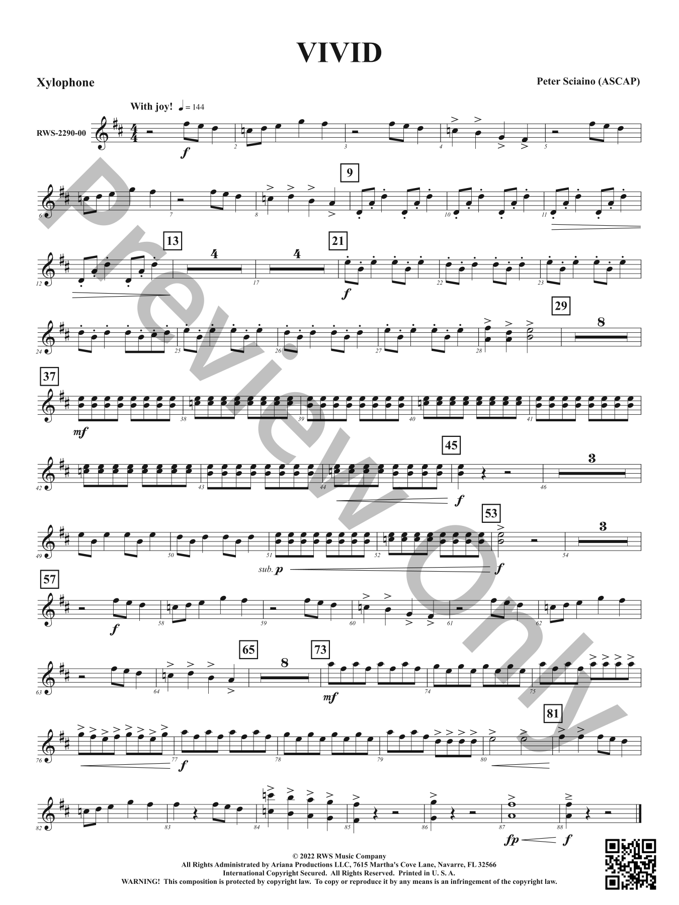 Vivid Orchestra Sheet Music | J.W. Pepper
