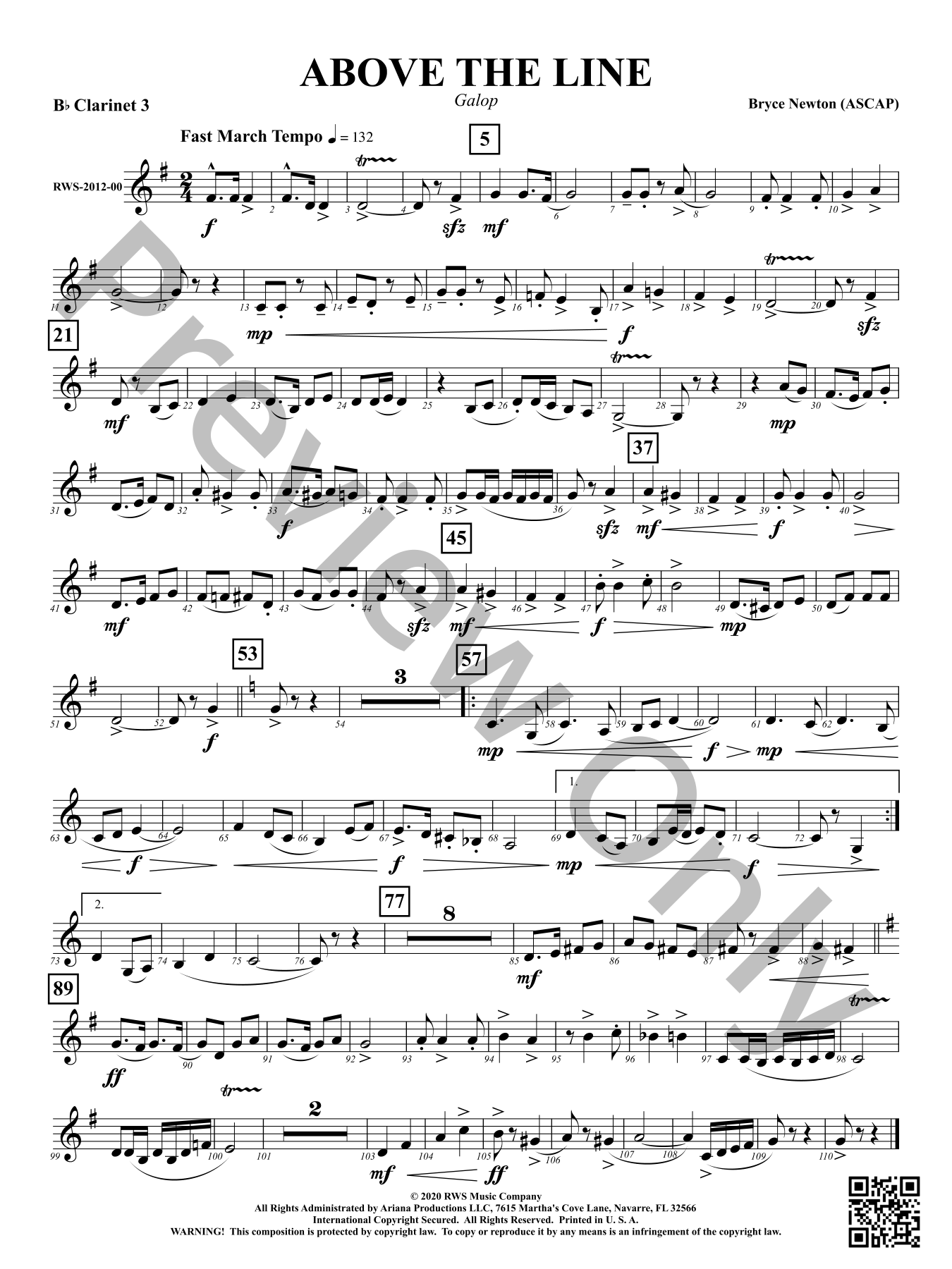 Above the Line Concert Band Sheet Music | J.W. Pepper