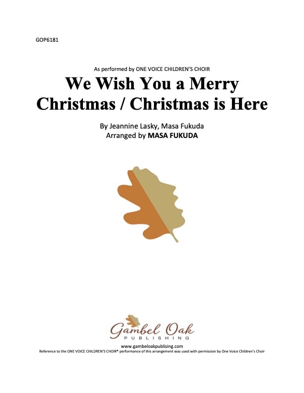 We Wish You a Merry Christmas/Christmas Is Here | J.W. Pepper