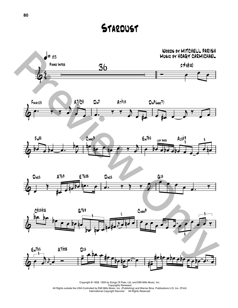 Stardust Sheet Music | J.W. Pepper
