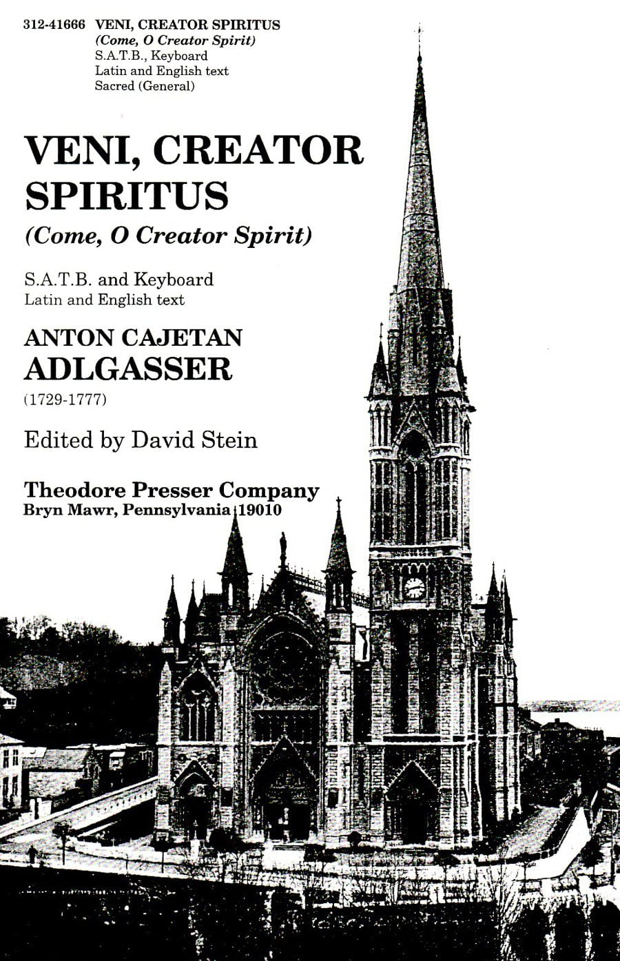 Veni Creator Spiritus Choral Sheet Music J W Pepper