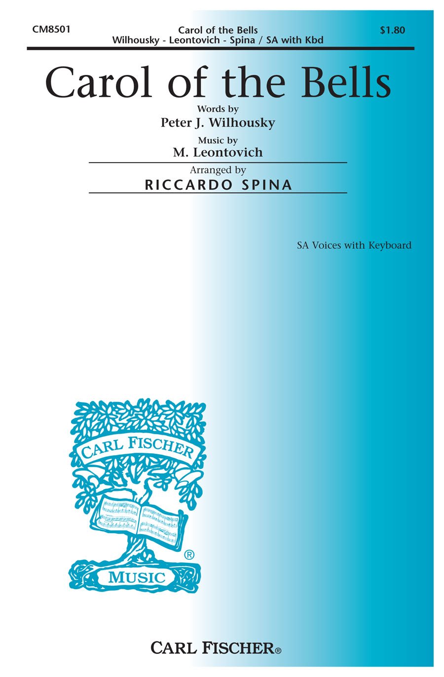 Carol of the Bells Handbell Music for Christmas: 1 Song Sheet, image size:900x1374