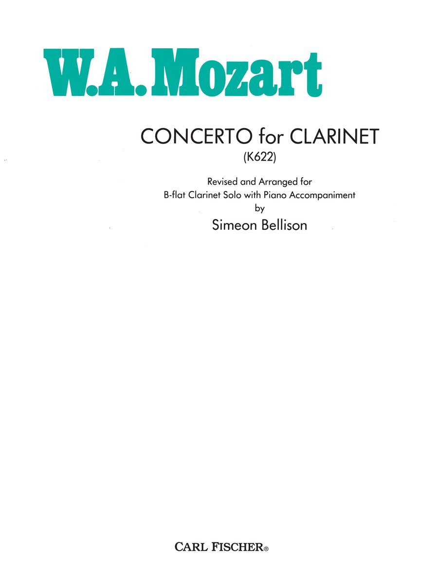 Concerto in A Major K. 622 Sheet Music | J.W. Pepper