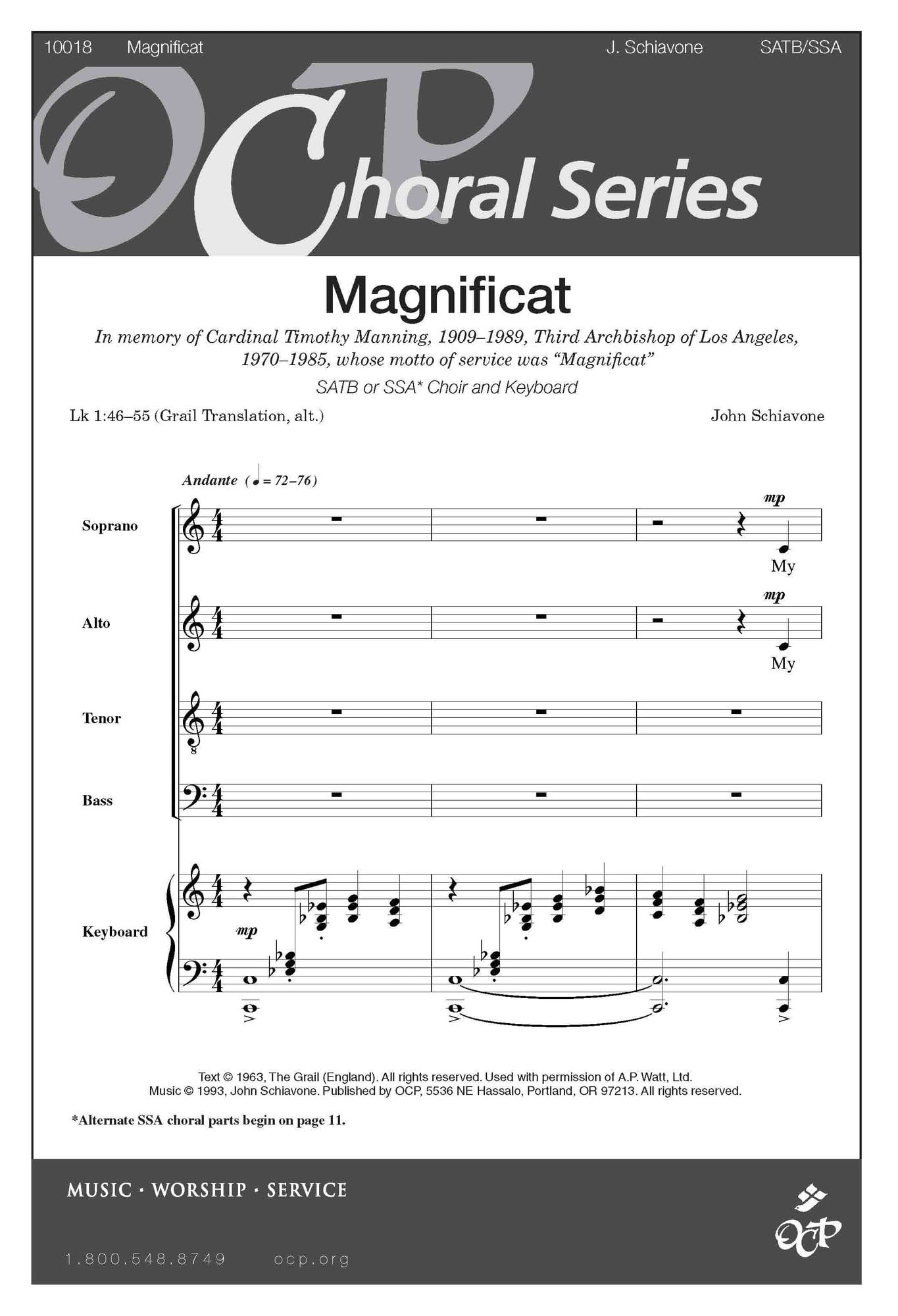 Magnificat Choral Sheet Music | J.W. Pepper