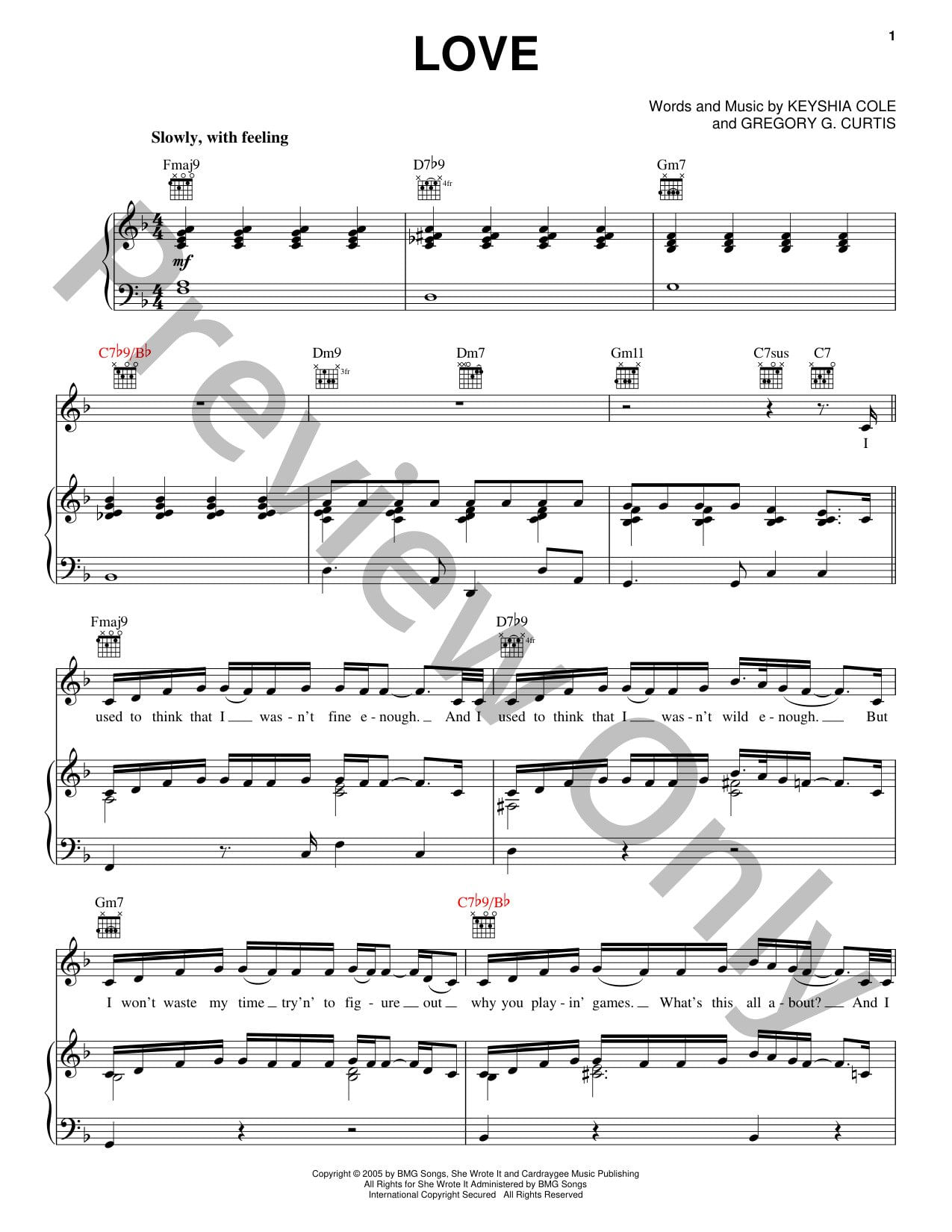 Love P/V/G Sheet Music | J.W. Pepper