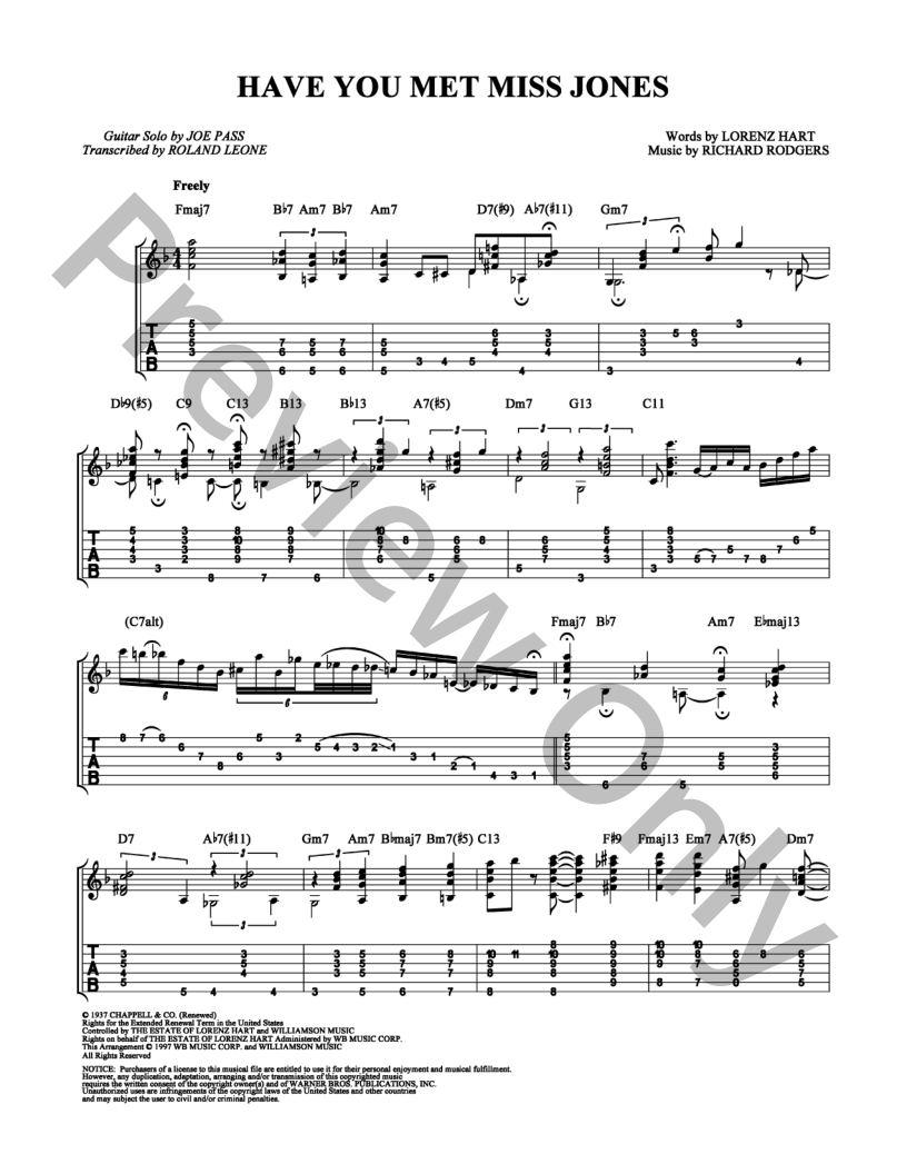 Have You Met Miss Jones J.W. Pepper