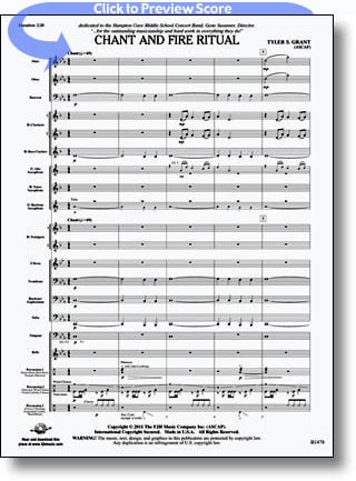 Chant and Fire Ritual Concert Band Sheet Music | J.W. Pepper