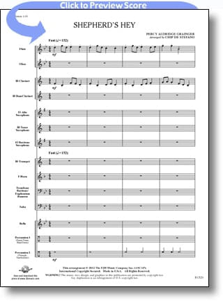 Shepherd's Hey Concert Band Sheet Music | J.W. Pepper