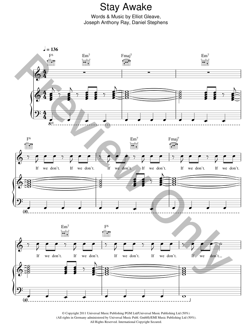 Stay Awake | J.W. Pepper