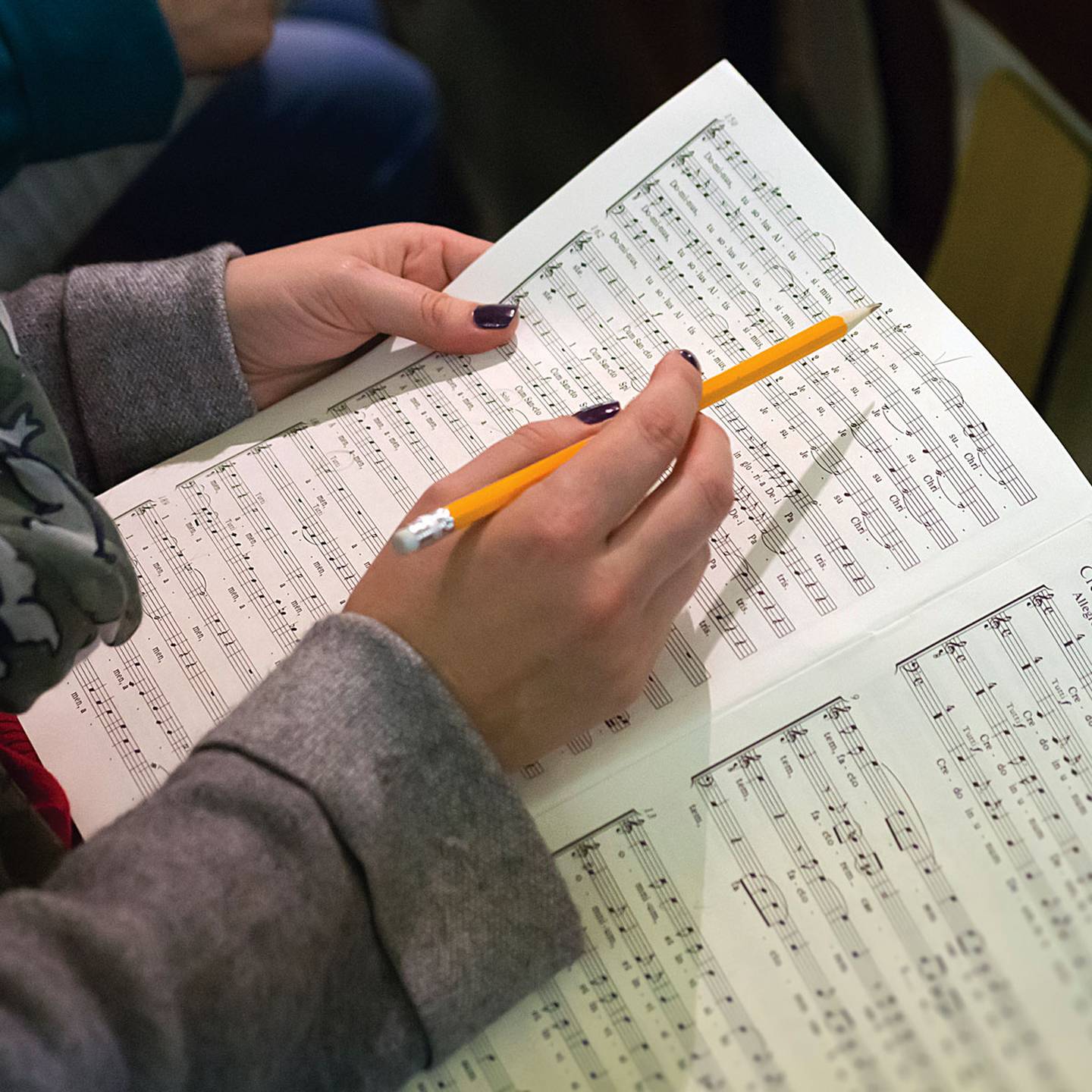 a close up of sheet music