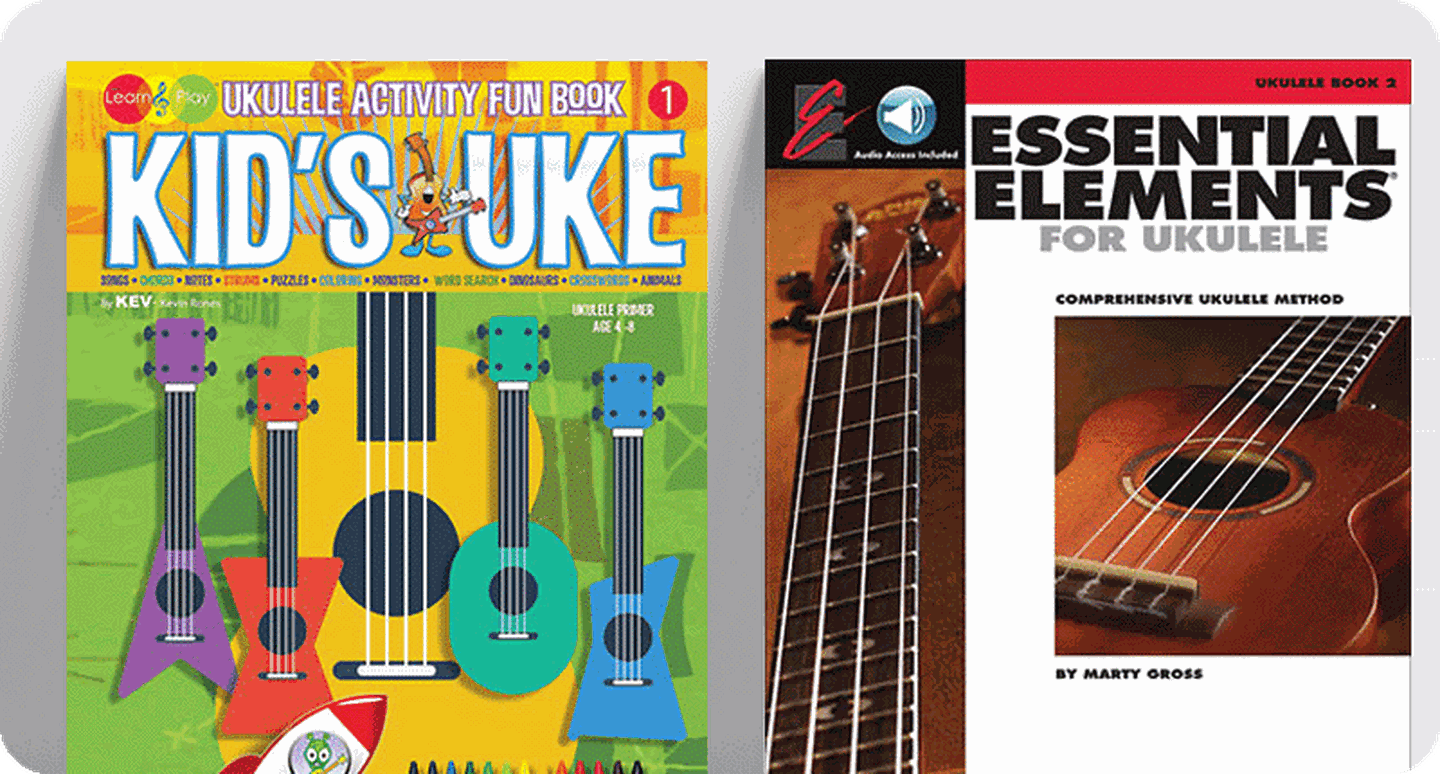 Ukulele methods Kid's Uke and Essential Elements.