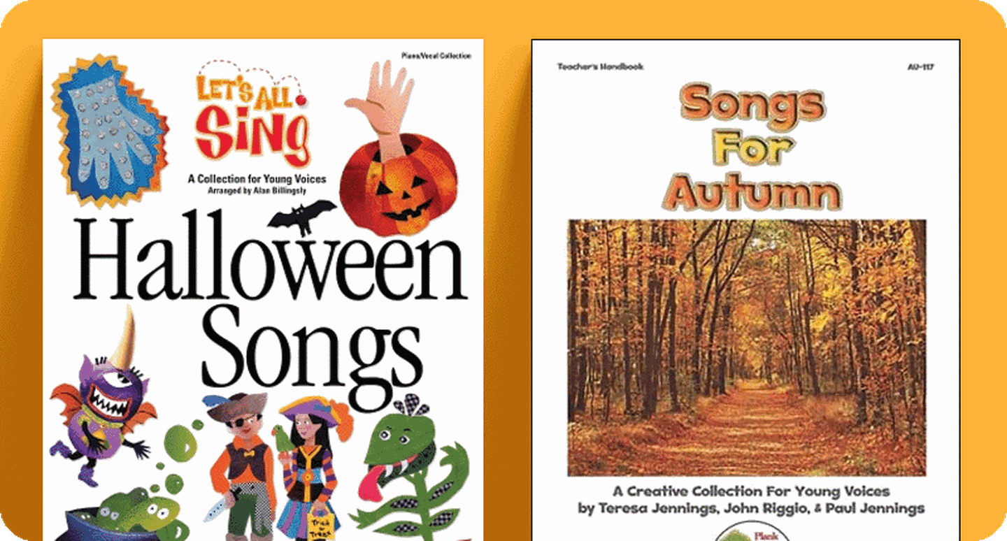 General music resources Let's All Sing Halloween Songs and Songs for Autumn.