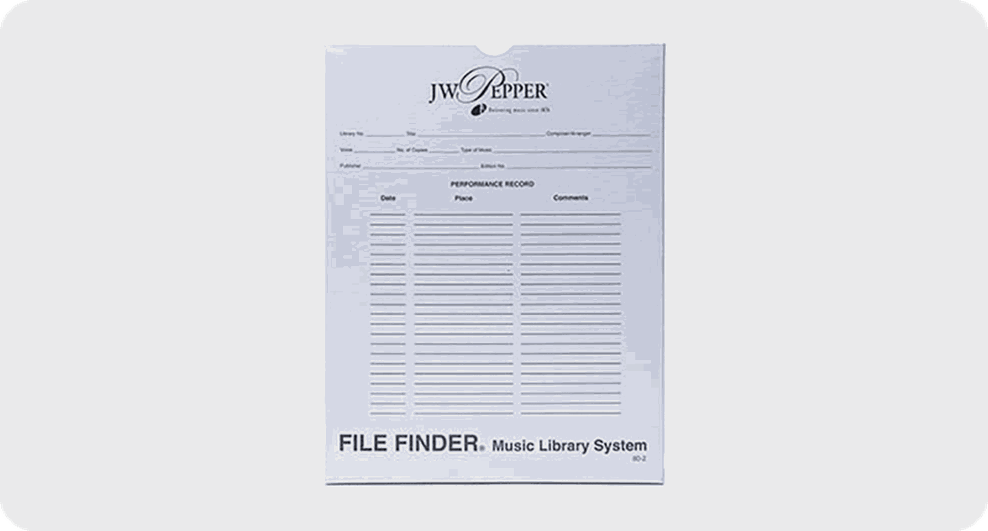 File finder box for sheet music storage.