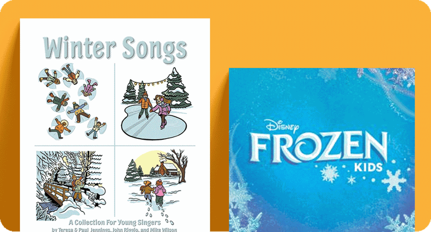 Elementary general music winter titles Winter Songs and Disney's Frozen Kids.
