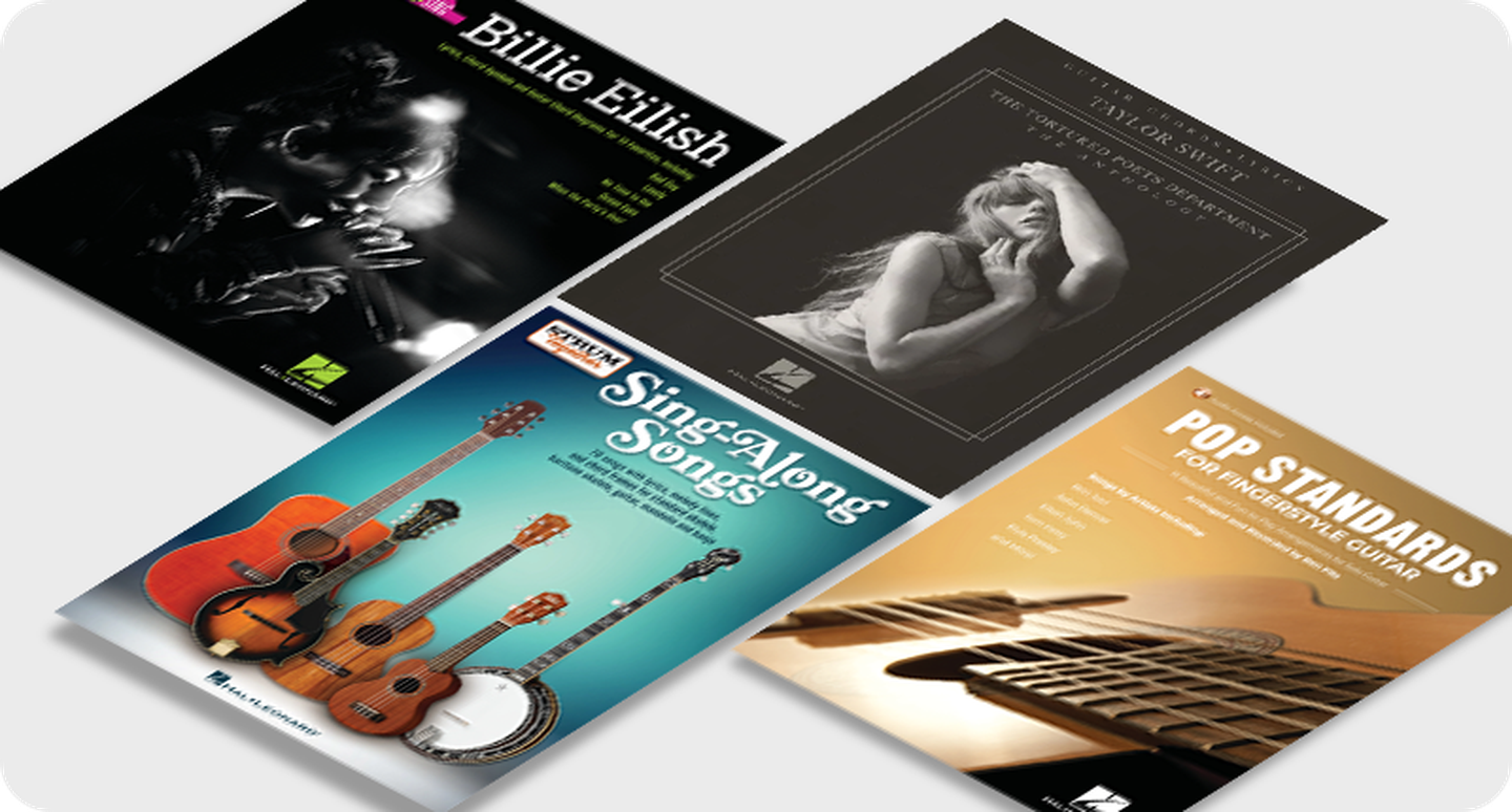  sheet music front covers various colors