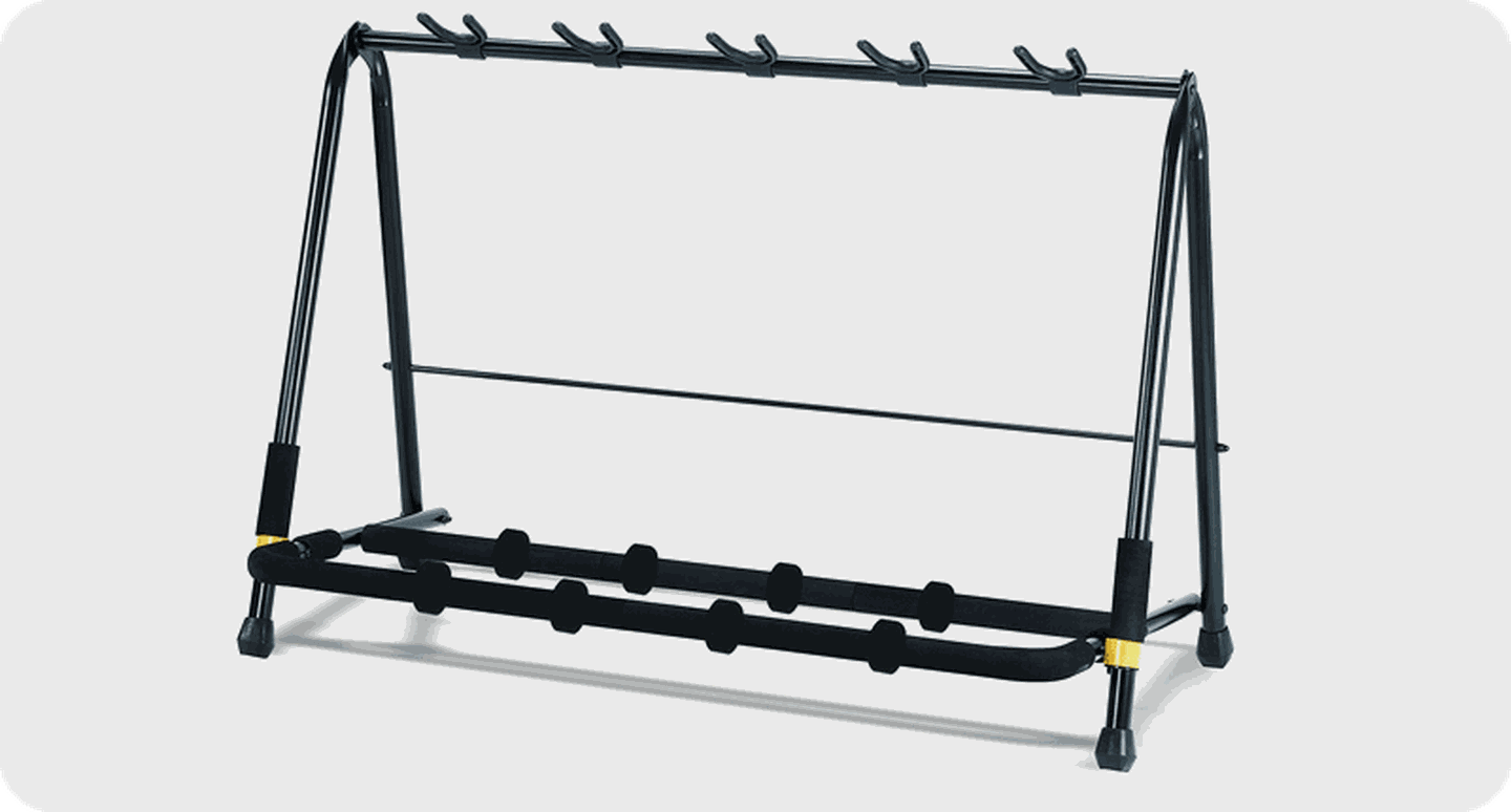 Guitar rack for 5 guitars.