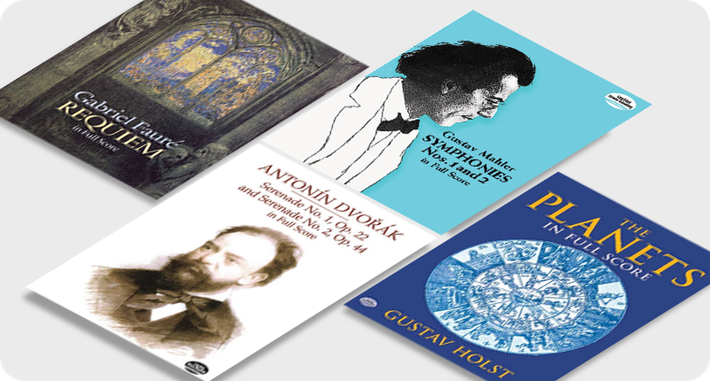  sheet music front covers various colors
