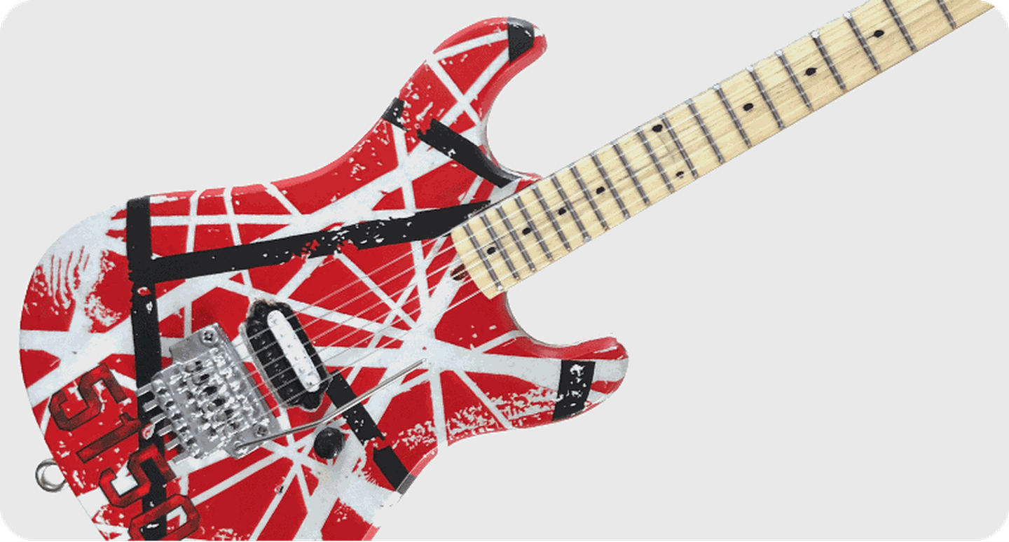 Van Halen Approved 5150 Miniature Replica Guitar.