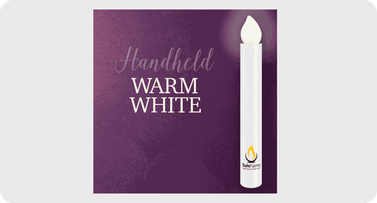Box of handheld safety candles.