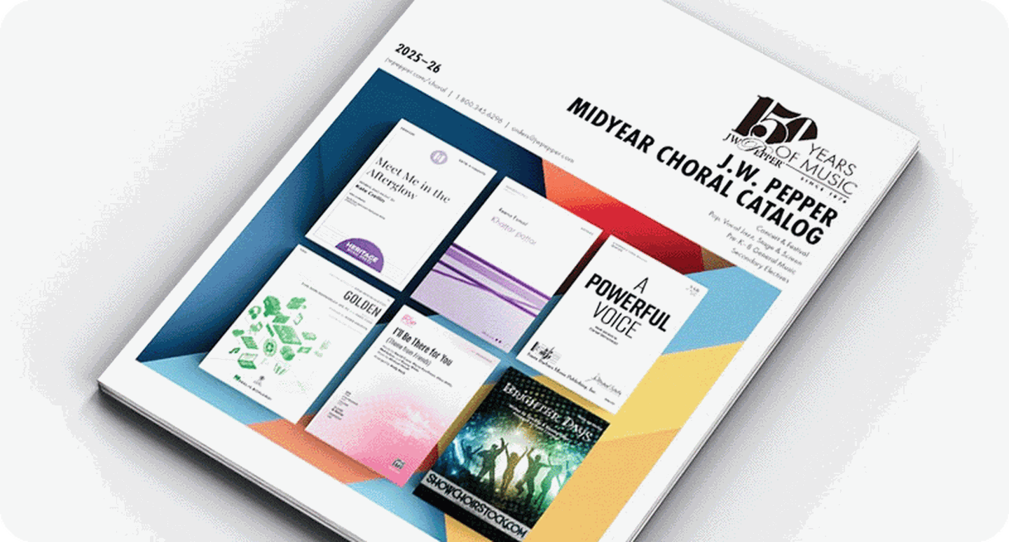 J.W. Pepper 2025 Midyear Choral Catalog cover.