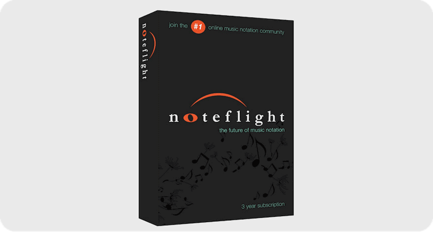 Noteflight music software box.