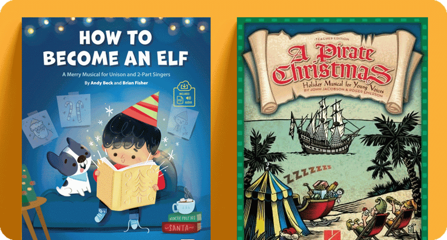 Classroom musicals How to Become and Elf and A Pirate Christmas.