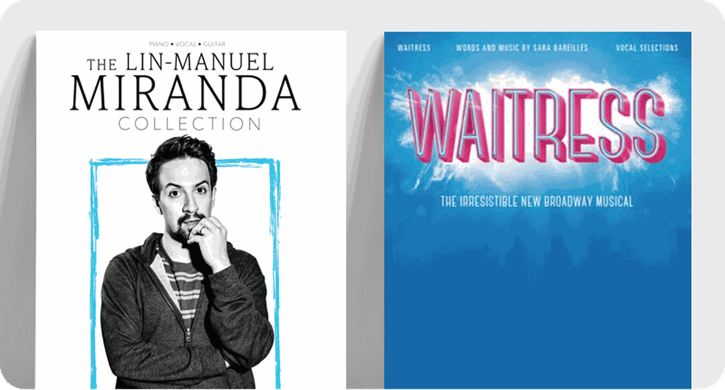 Miranda and Waitress sheet music front covers