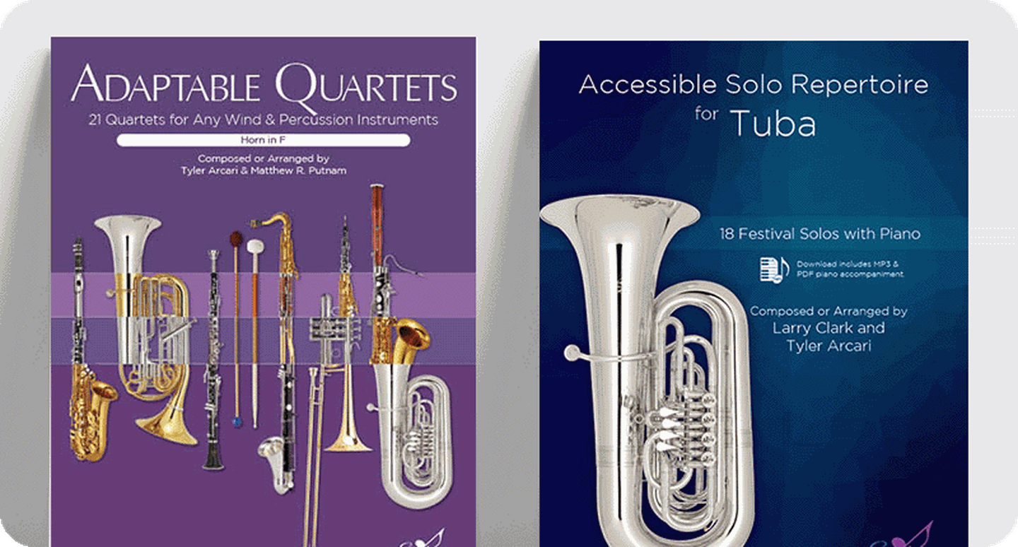 Quartets and Solo Repertoire sheet music front covers