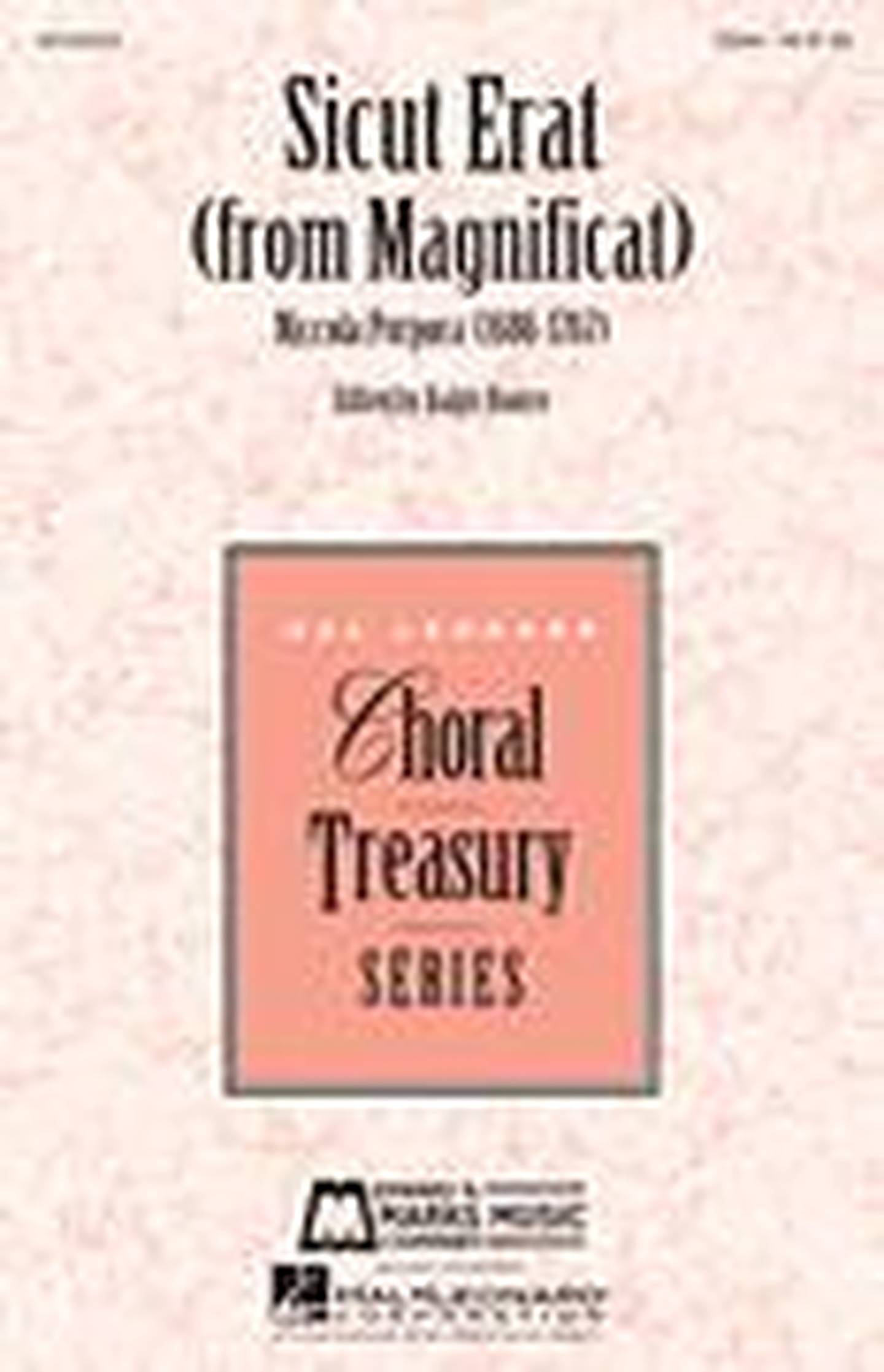 Sicut erat Choral Sheet Music | J.W. Pepper