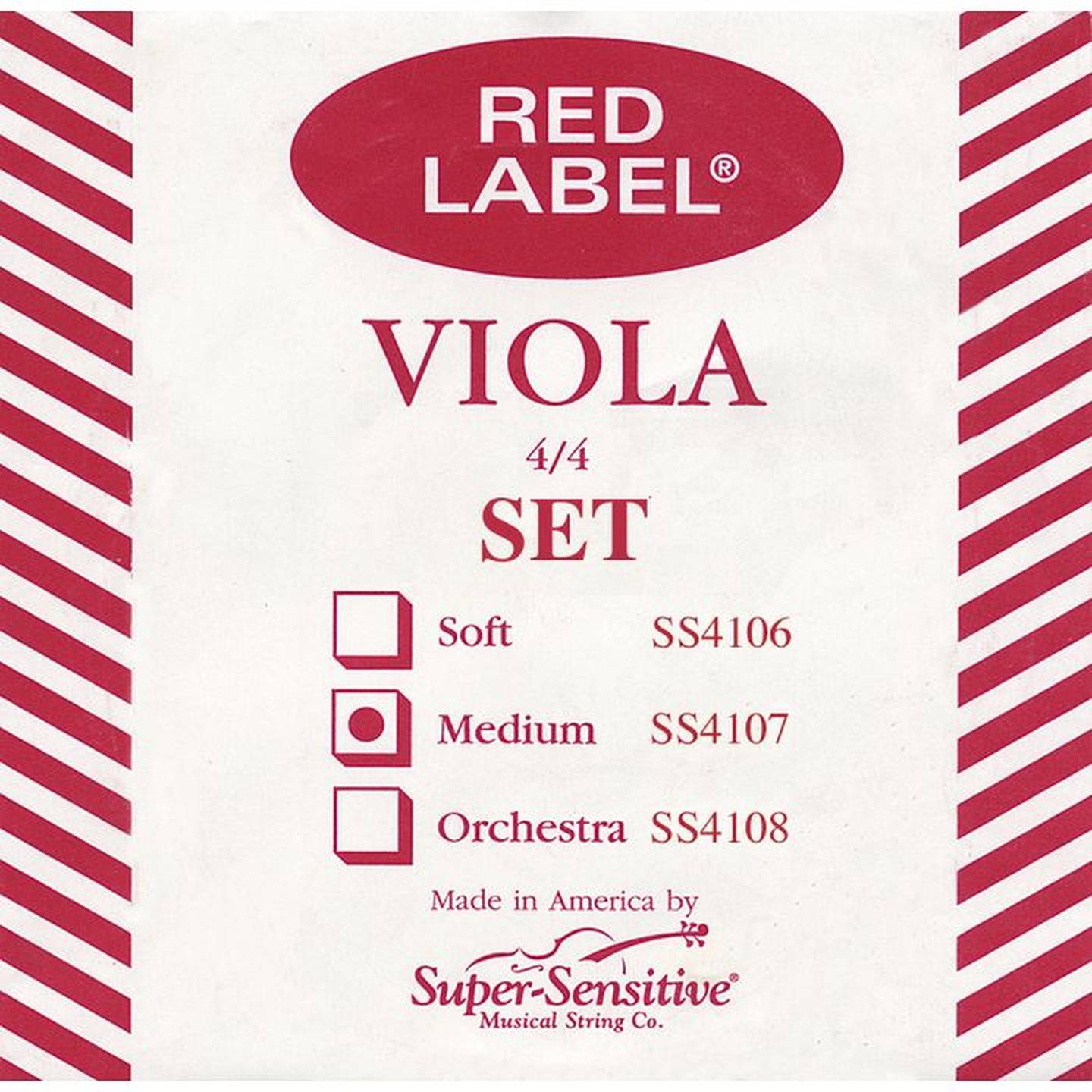 Super Sensitive Red Label Viola Strings | J.W. Pepper