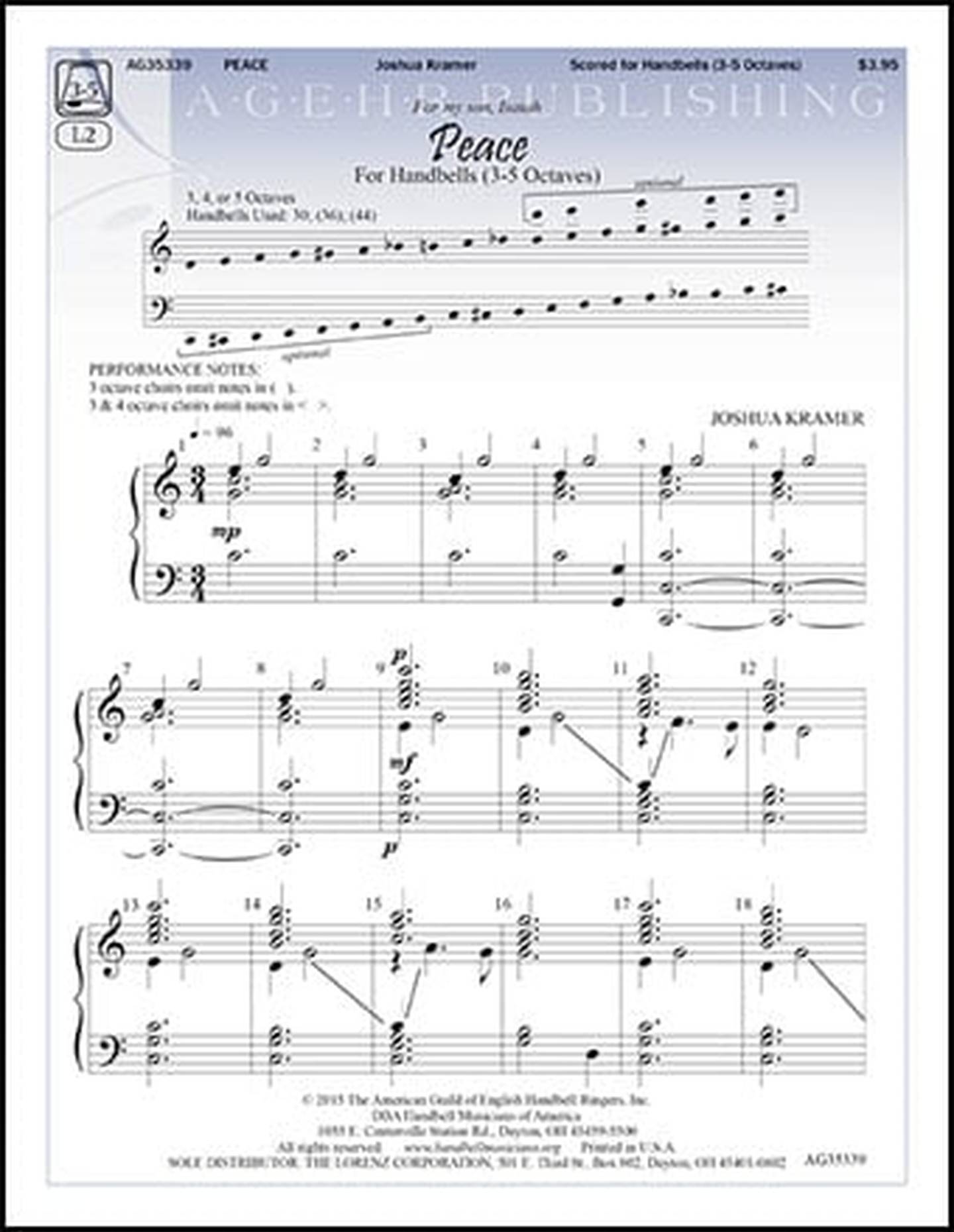 Peace Handbell Sheet Music | J.W. Pepper