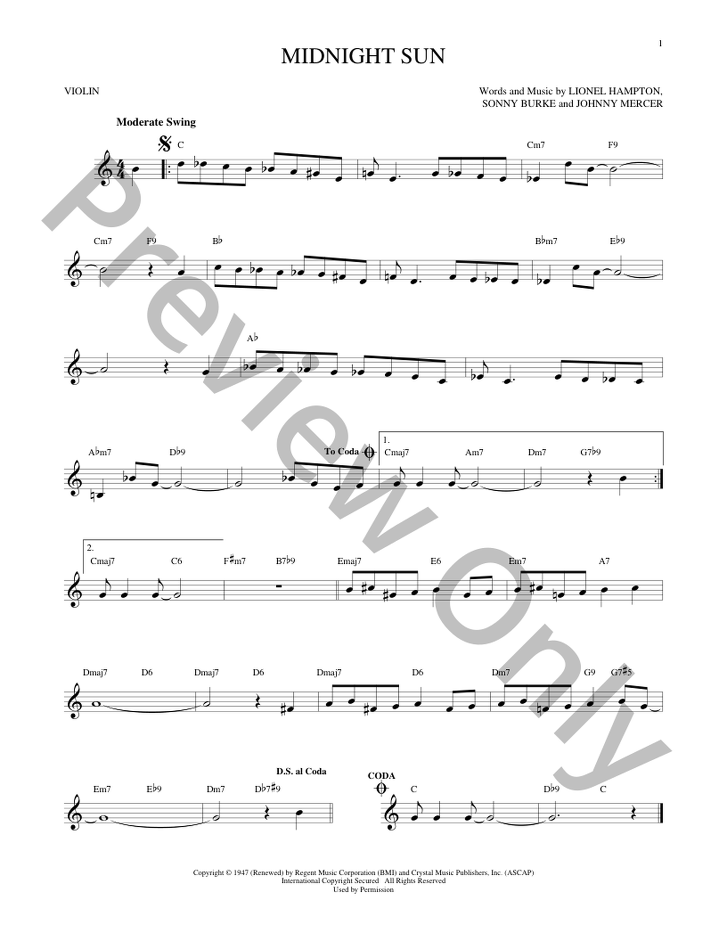 Midnight Sun Sheet Music | J.W. Pepper