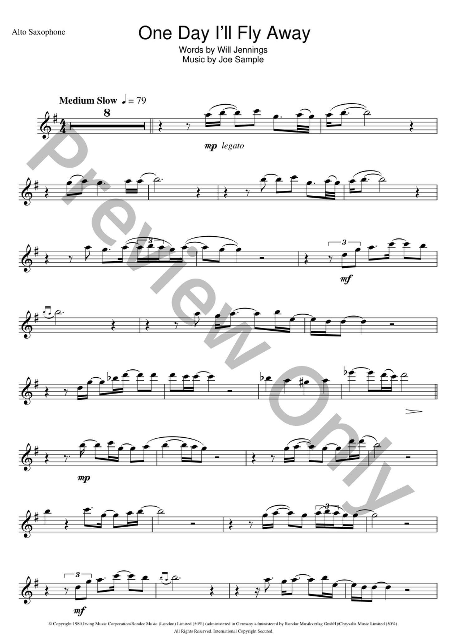 One Day I'll Fly Away Sheet Music | J.W. Pepper