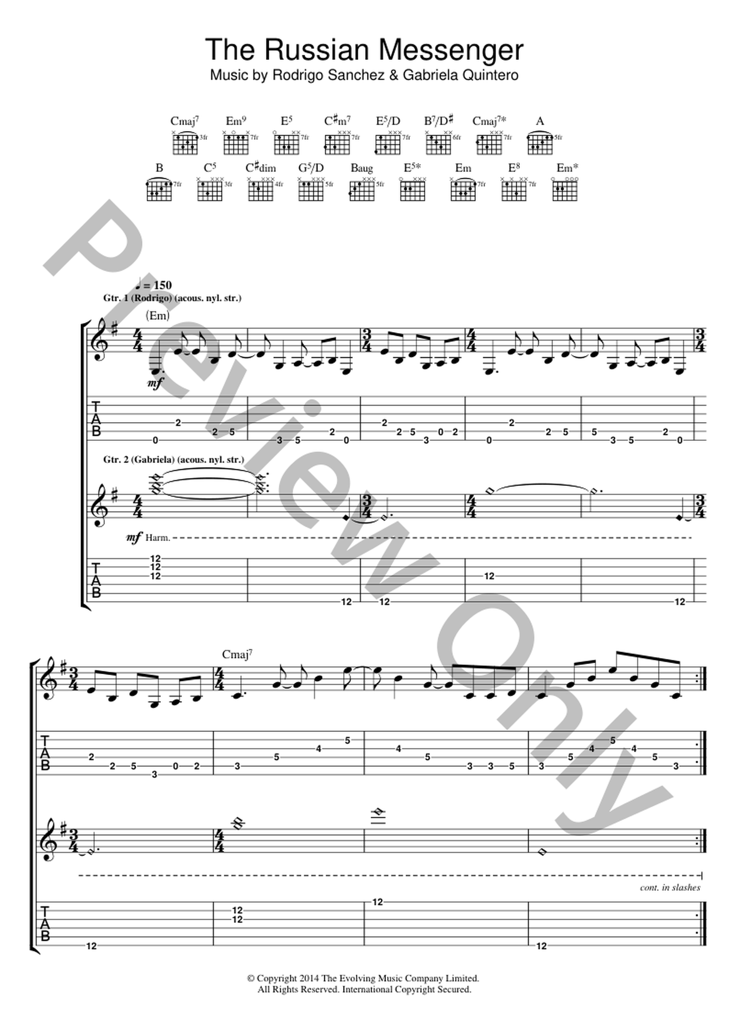 The Russian Messenger Guitar/Fretted Sheet Music | J.W. Pepper