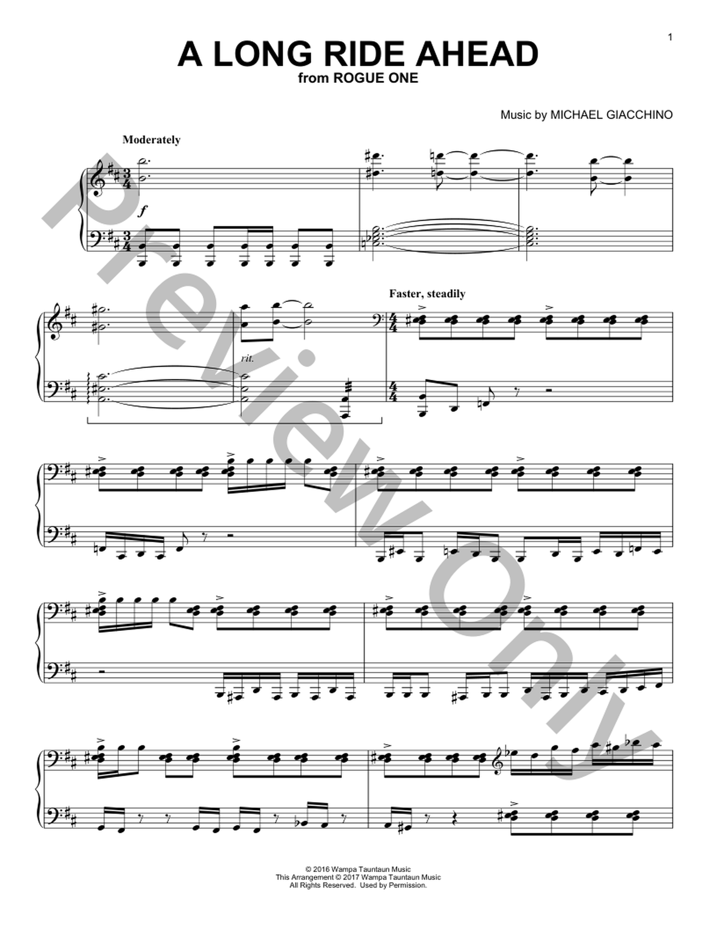 A Long Ride Ahead Piano Sheet Music | J.W. Pepper