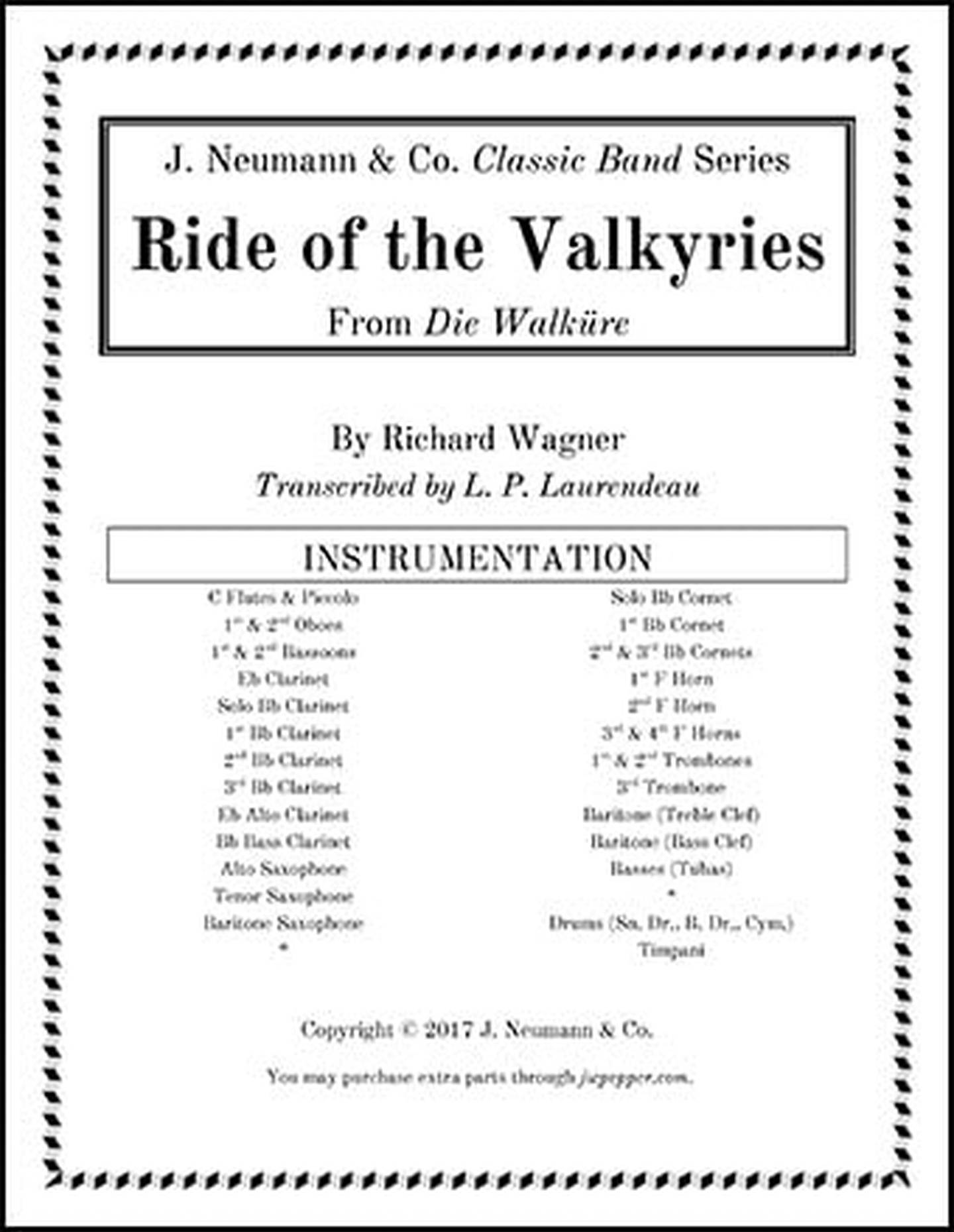 Ride of the Valkyries Concert Band Sheet Music | J.W. Pepper