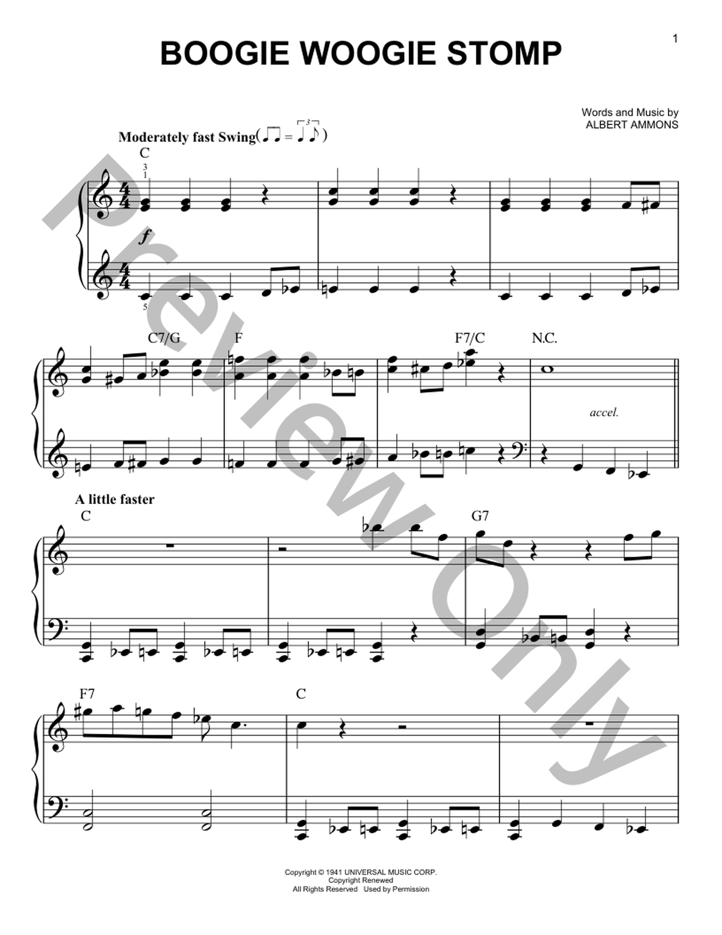 Boogie Woogie Stomp Easy Piano Sheet Music | J.W. Pepper