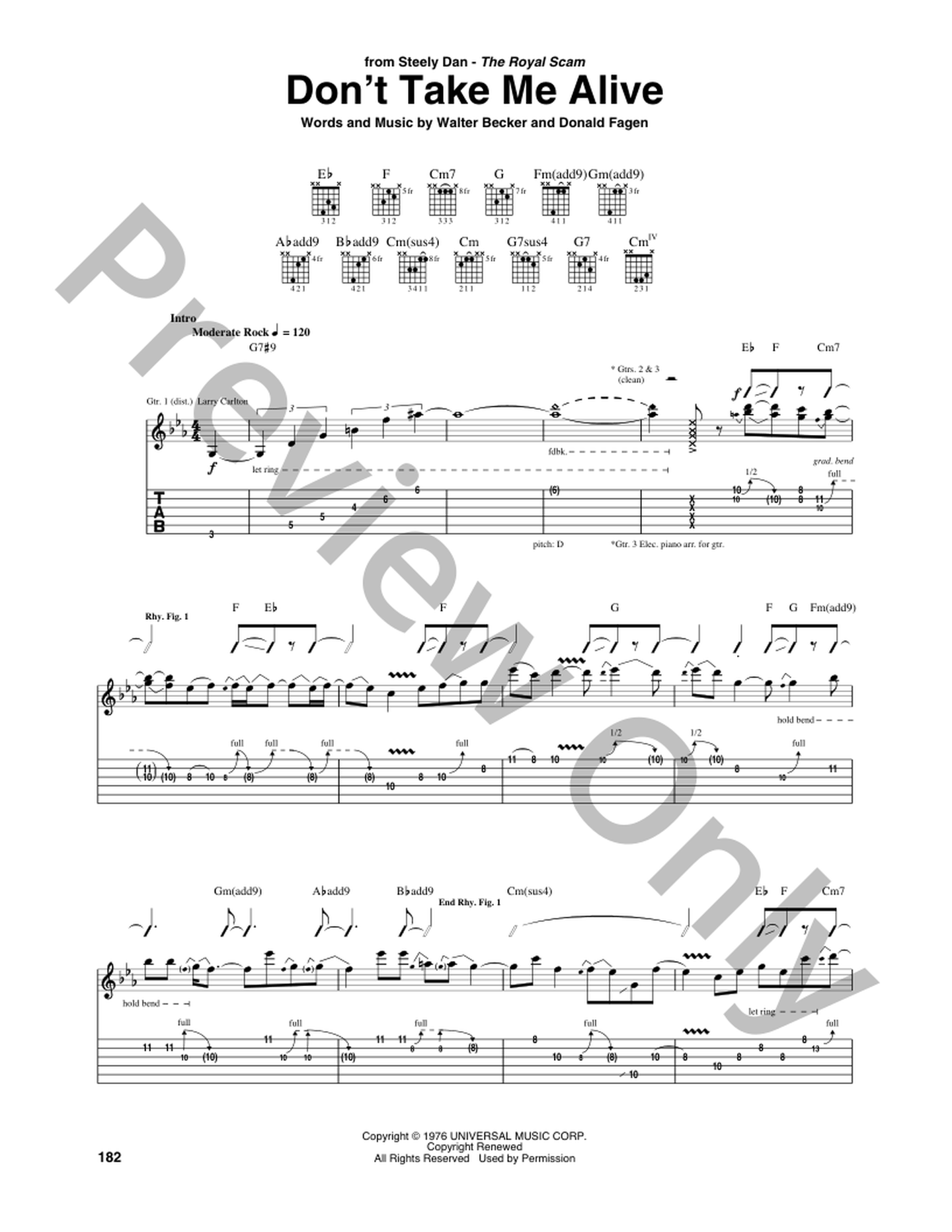 ギター Jetter Gear Don't Take Me Alive Don't Take Me Alive Guitar/Fretted Sheet Music | J.W. Pepper