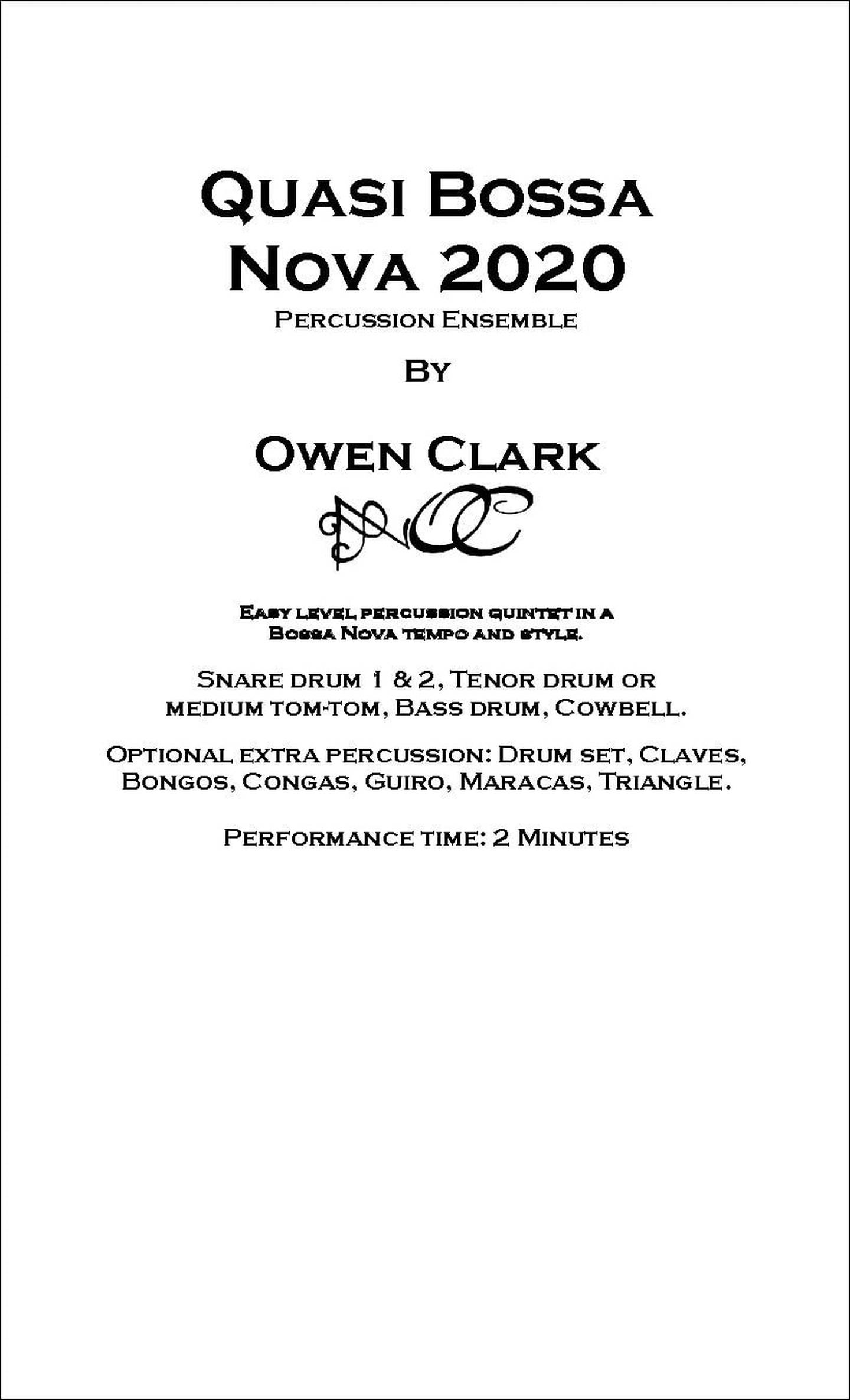Quasi Bossa Nova Sheet Music | J.W. Pepper