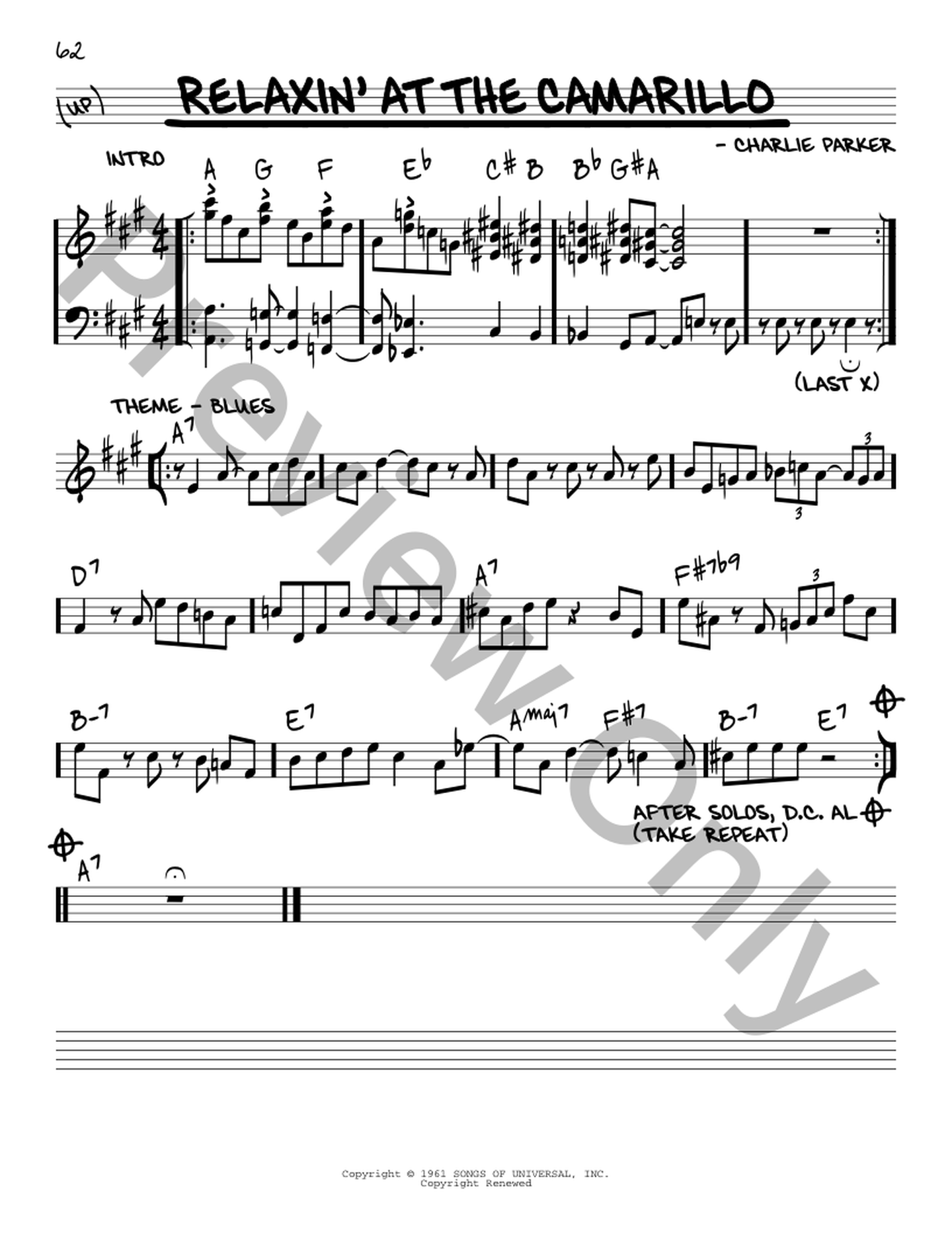 Relaxin' At The Camarillo P/V/G Sheet Music | J.W. Pepper
